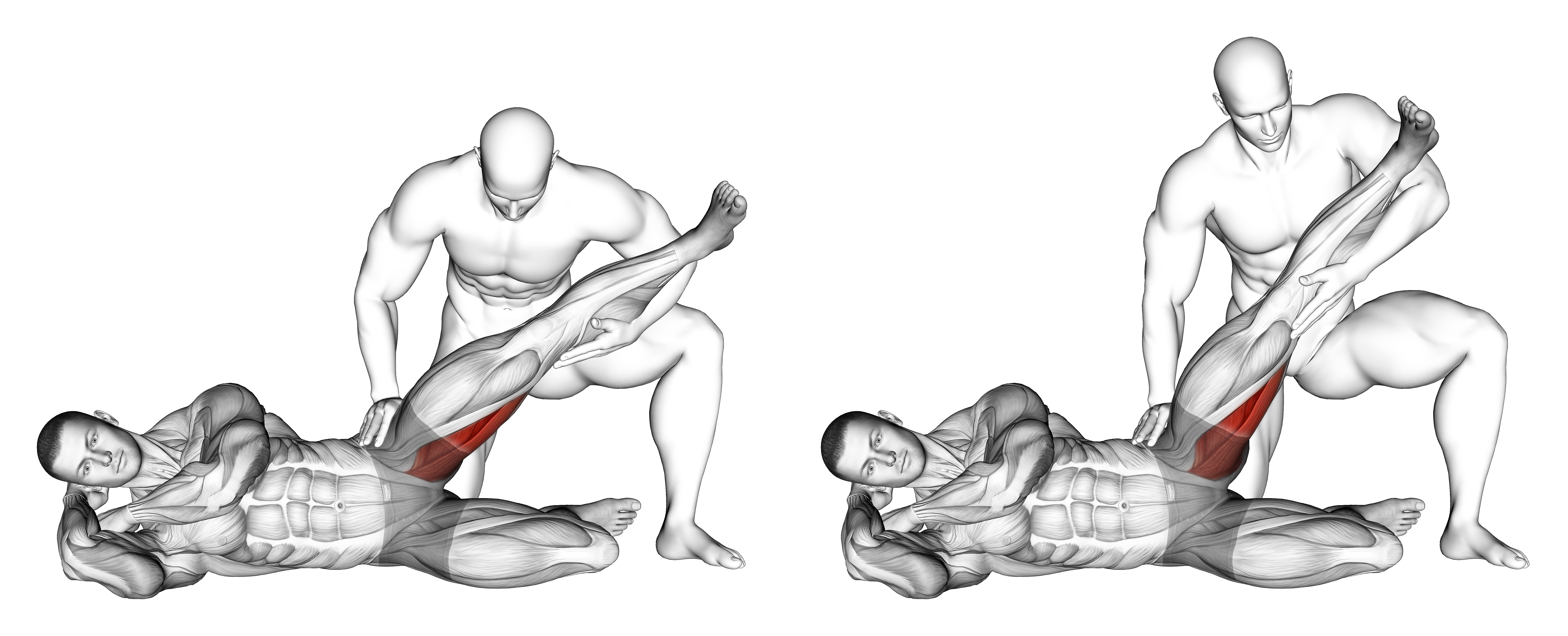 Assisted Side Lying Adductor Stretch