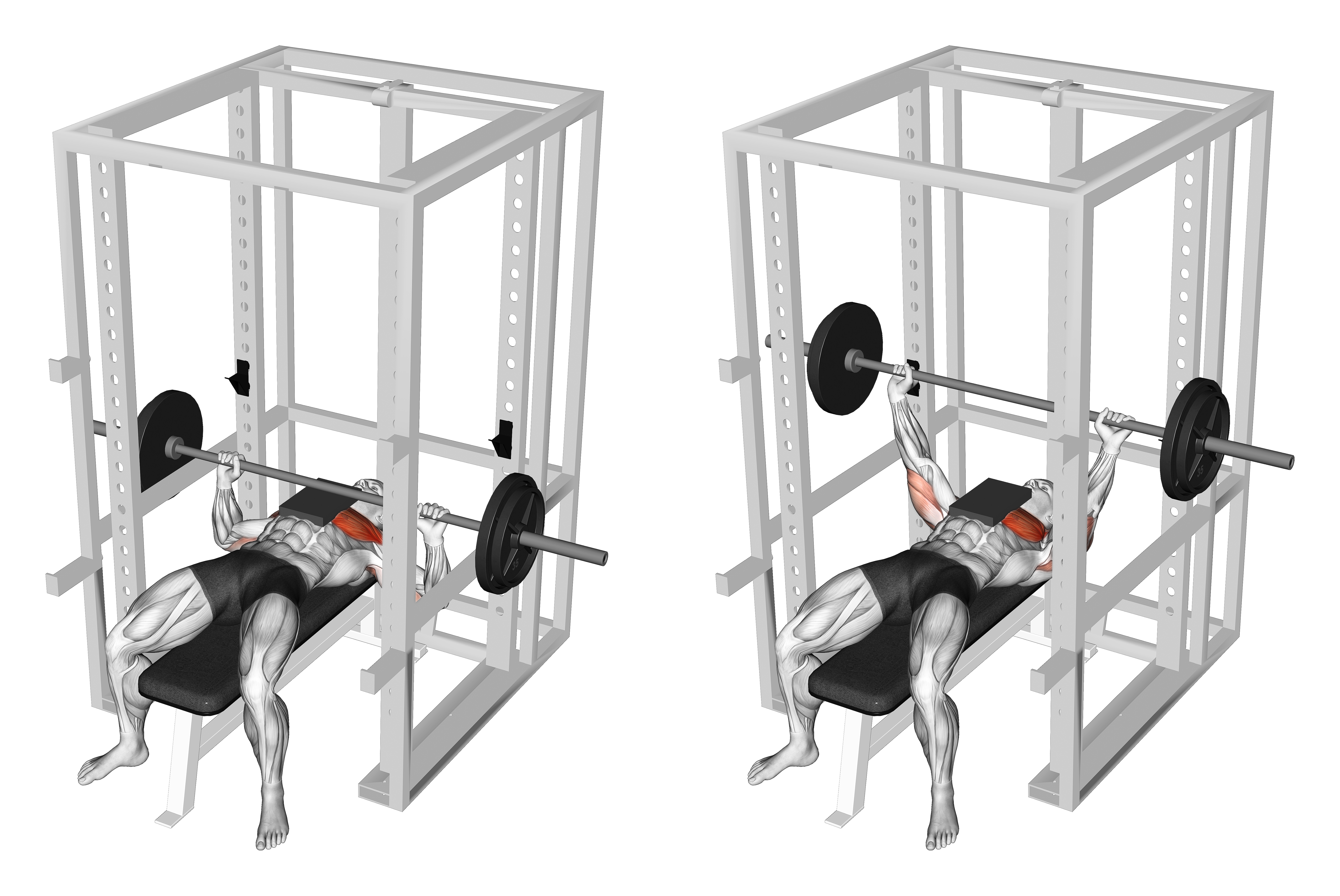 Barbell Bench Press With 1 Board