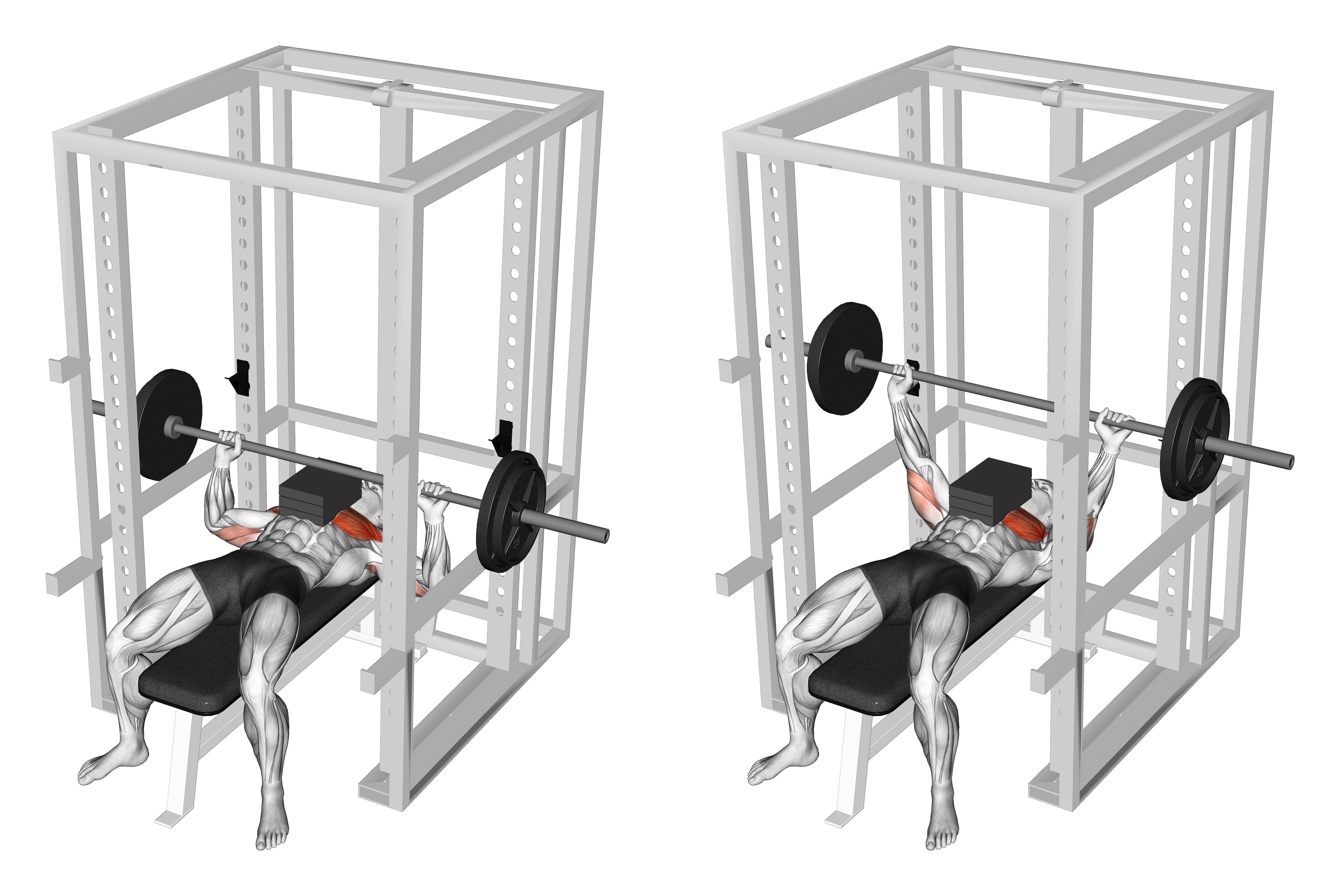 Barbell Bench Press With 3 Board