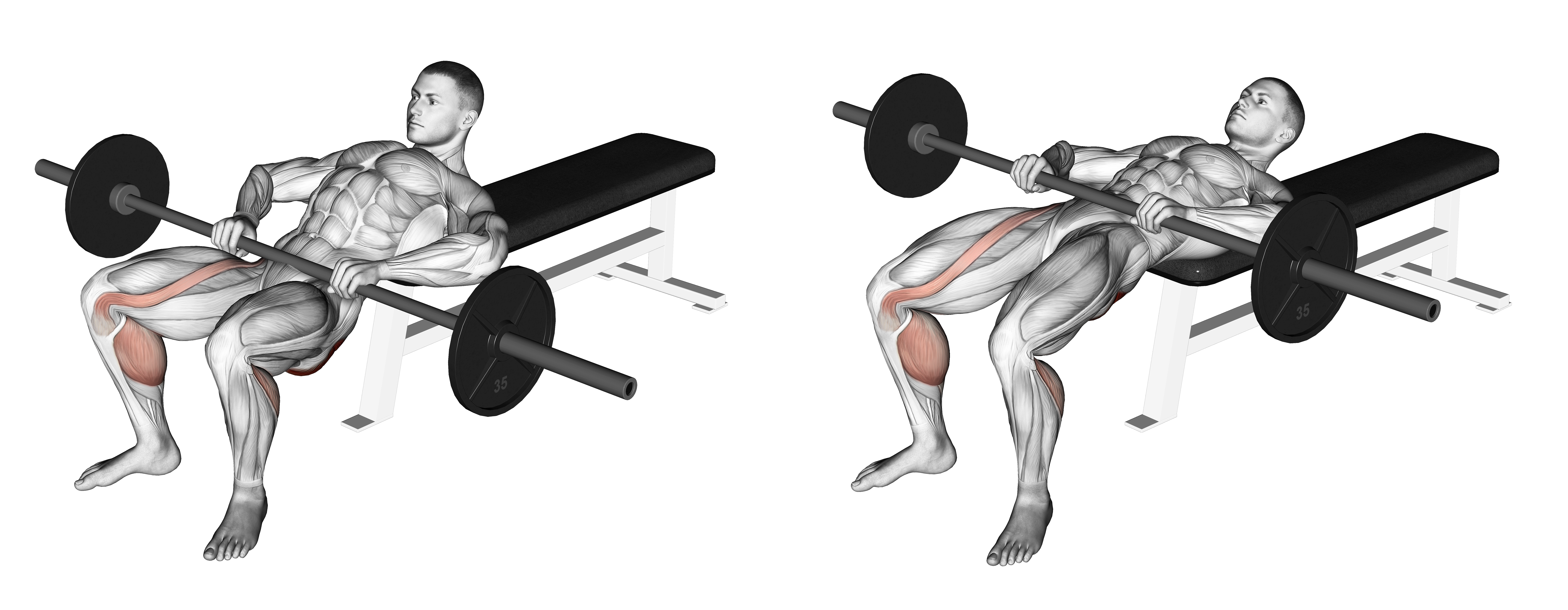 Barbell Lying Lifting (on Hip)