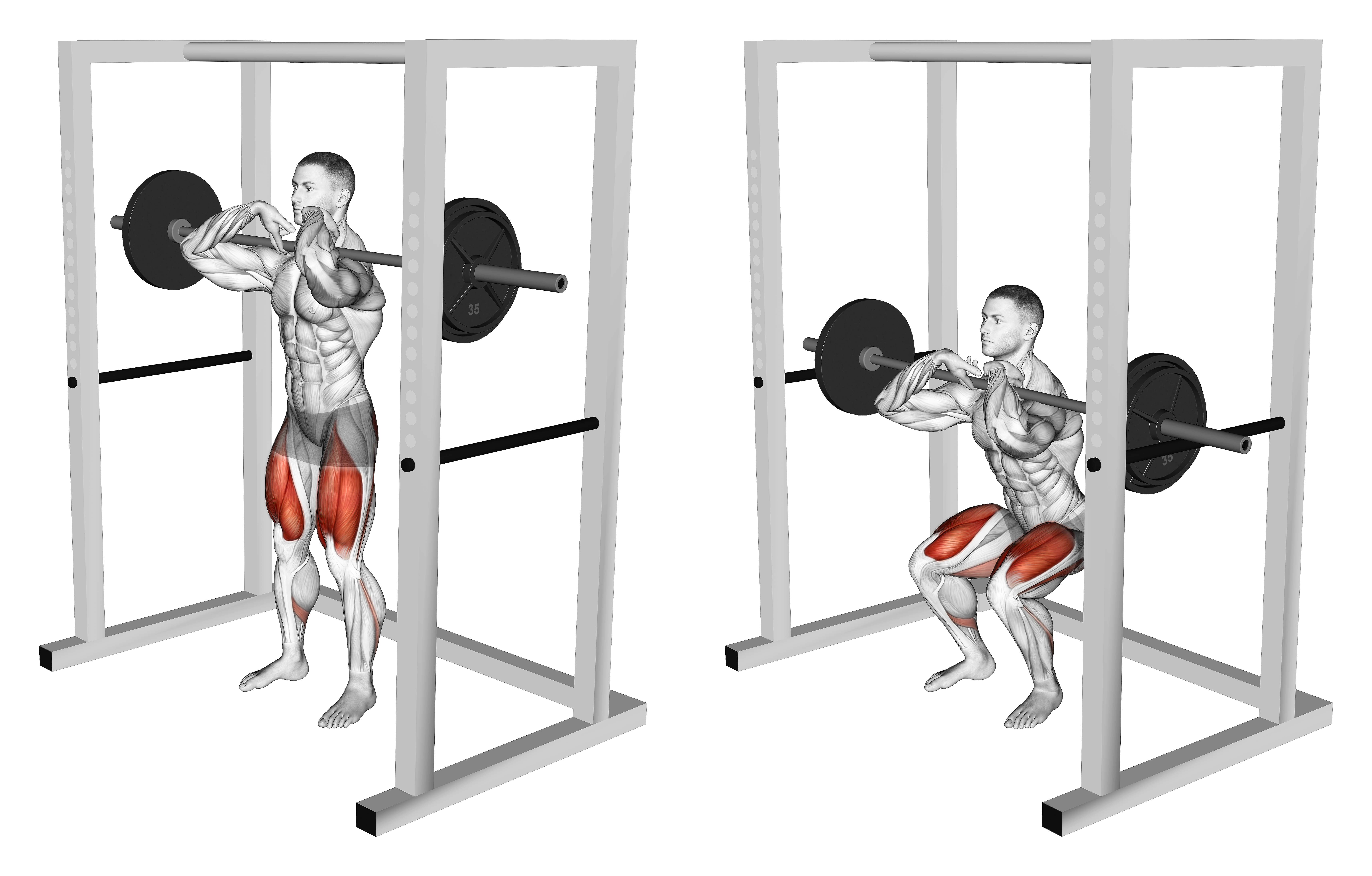 Barbell Pin Front Squat