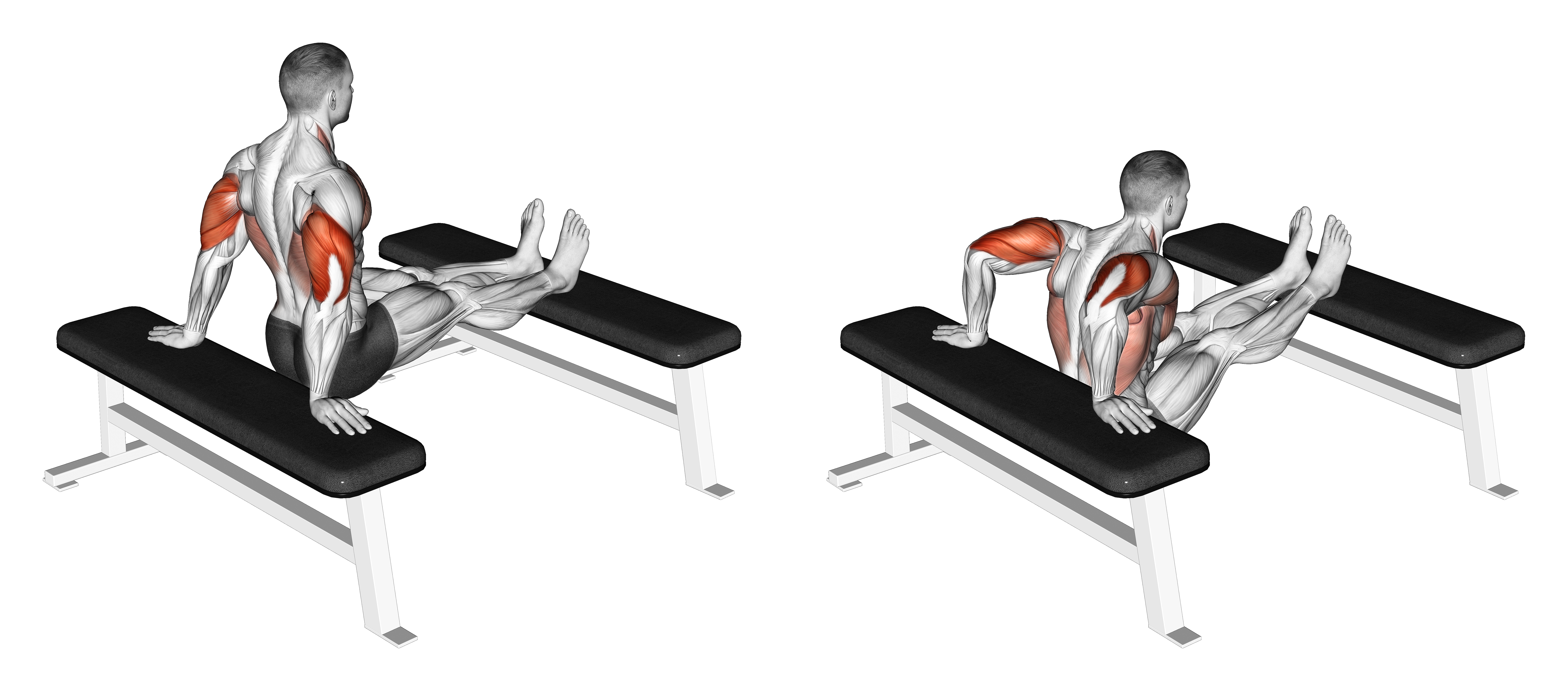 Bench Dip With Legs On Bench