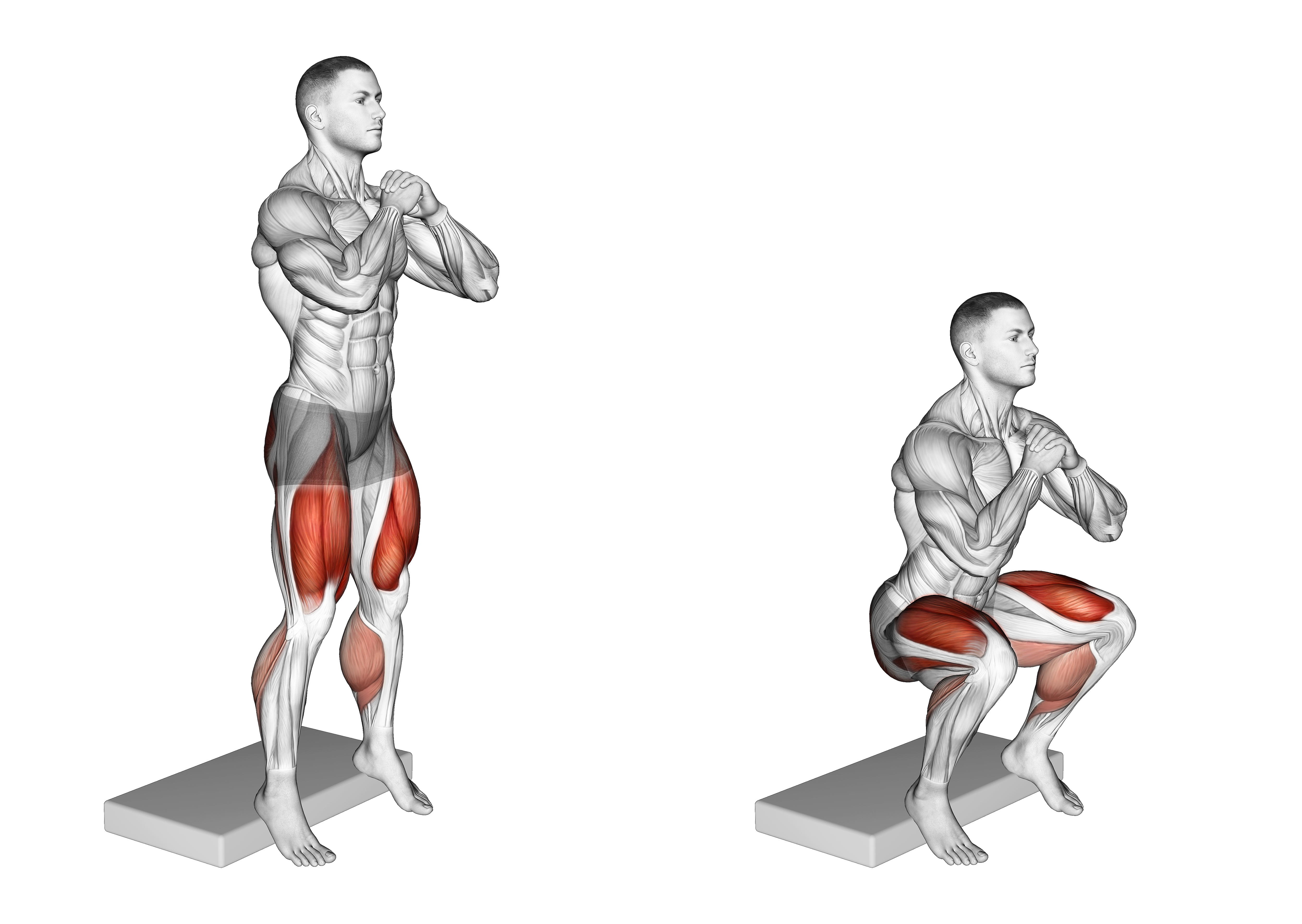 Bodyweight Heel Elevated Squat