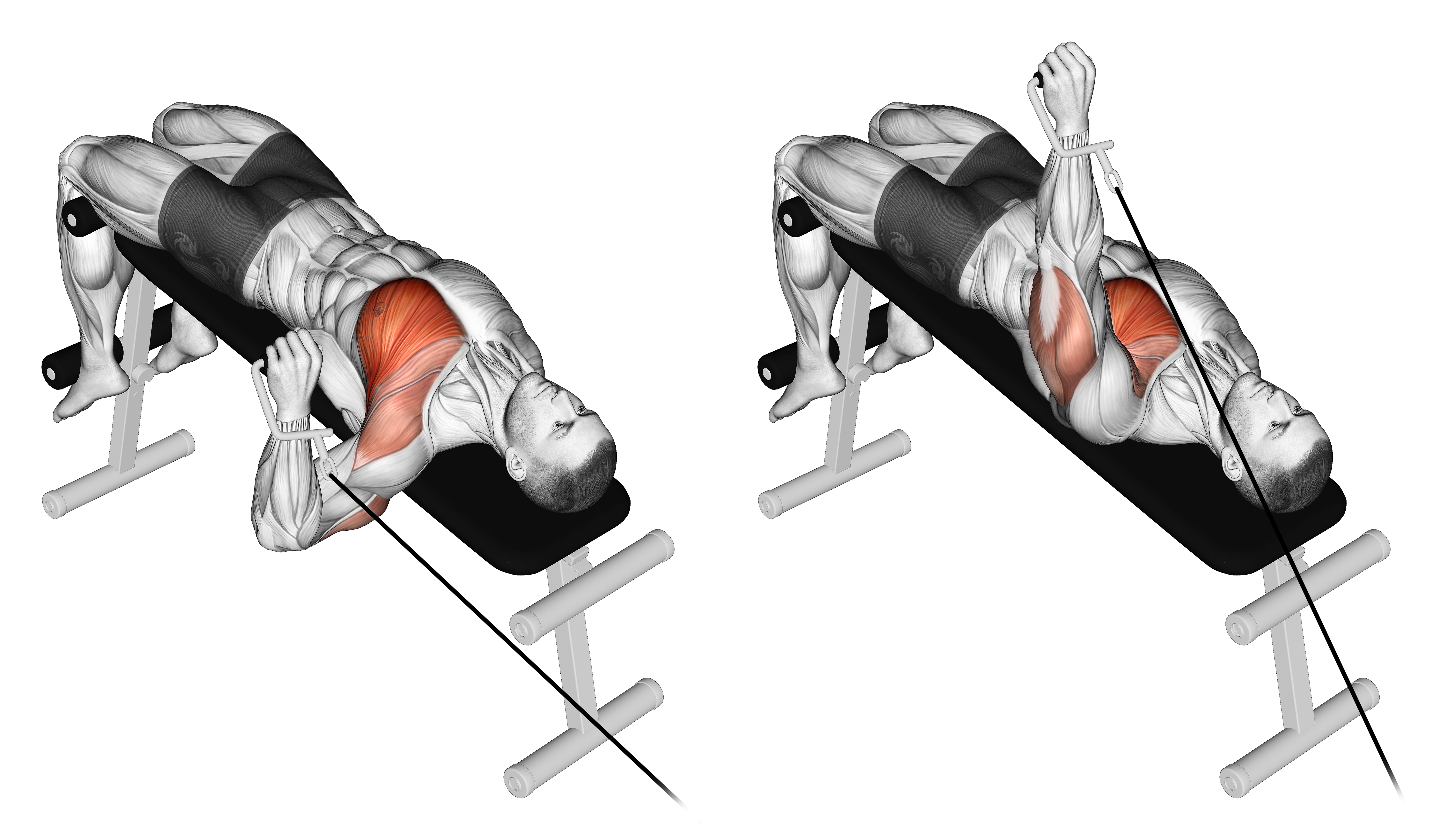 Cable Decline One Arm Press