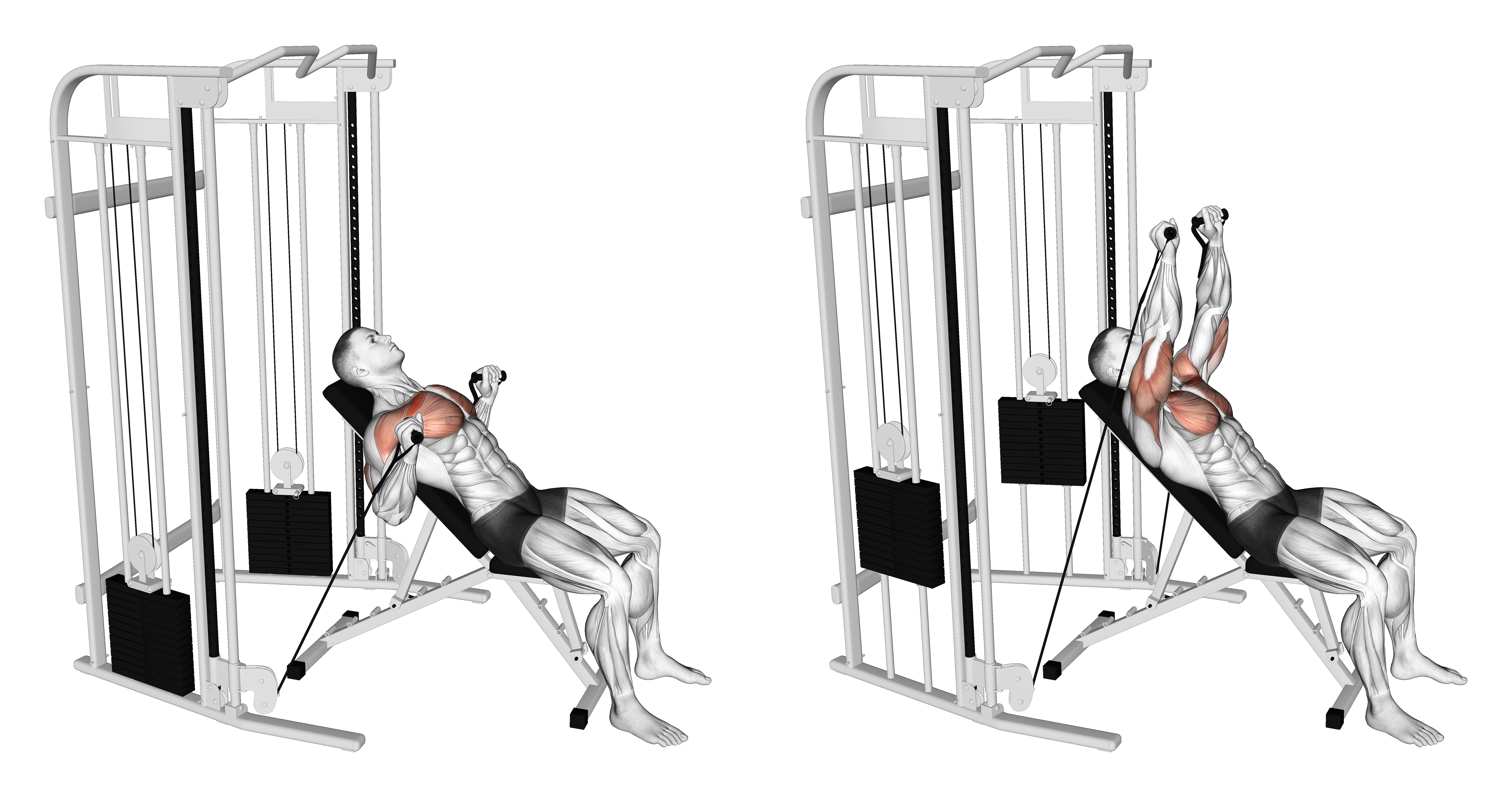 Cable Incline Bench Press