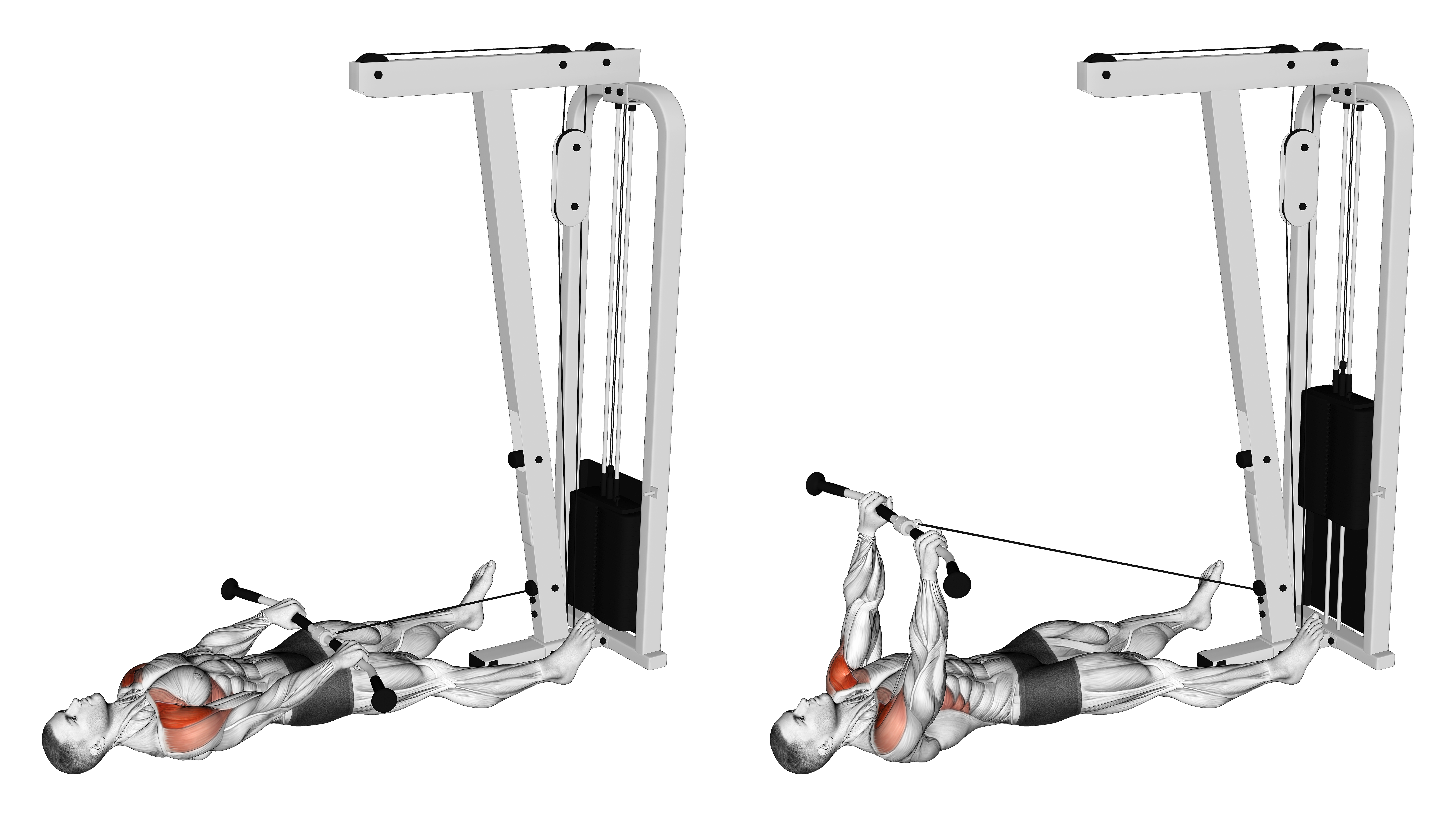Cable Lying Front Raise