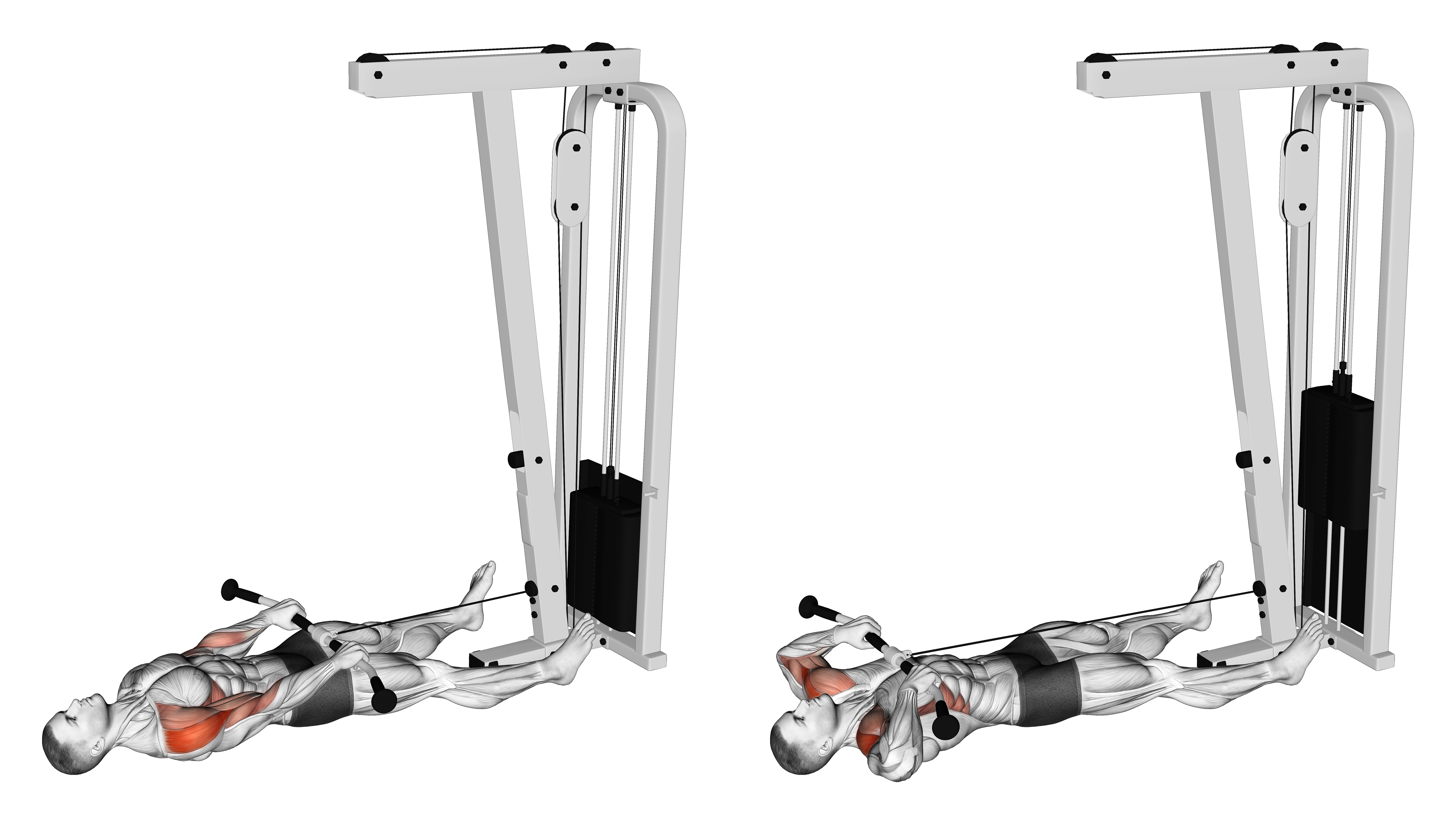 Cable Lying Upright Row