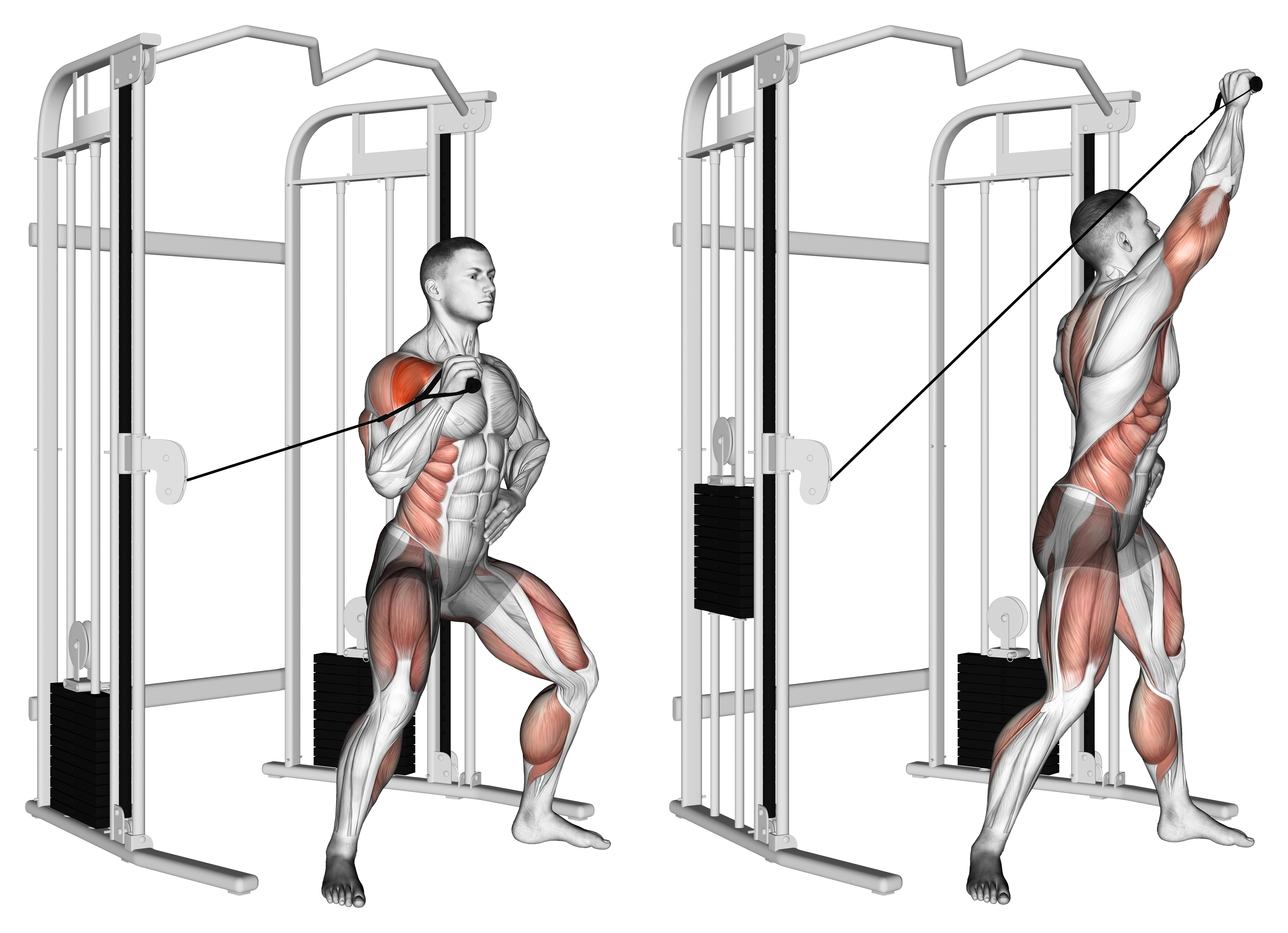 Cable Twisting Overhead Press