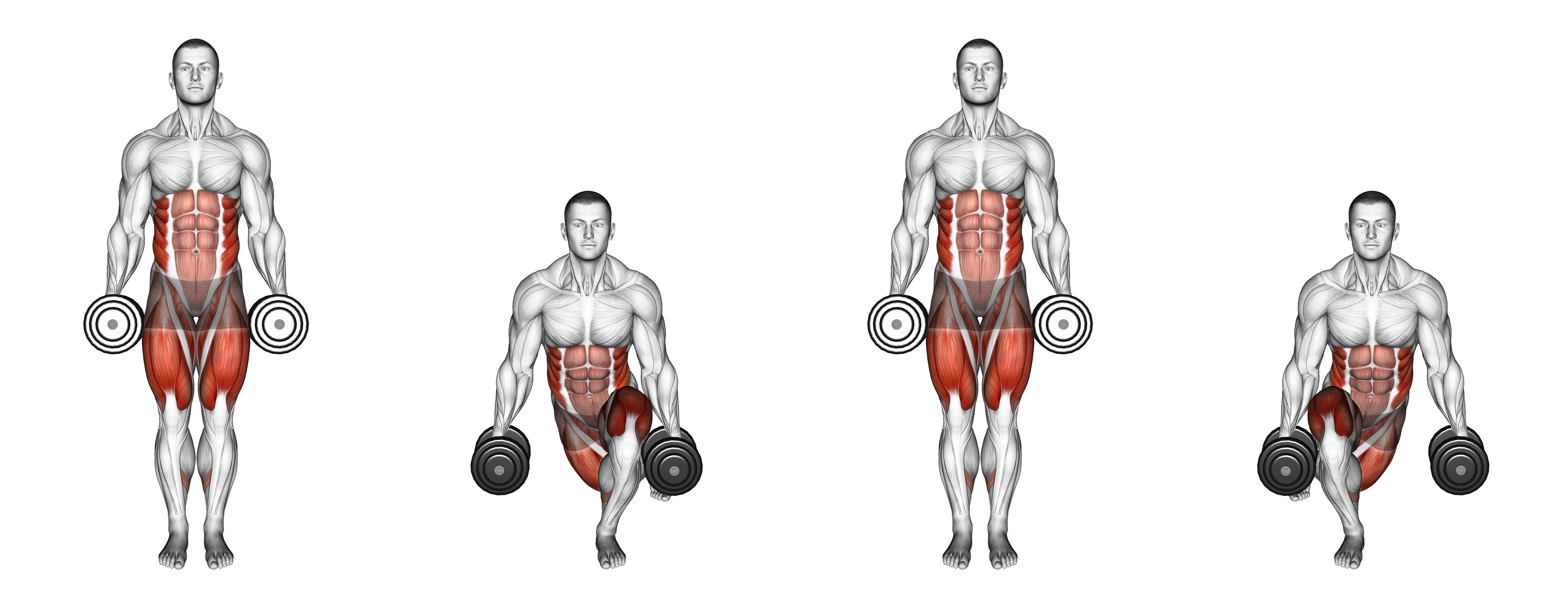 Dumbbell Curtsey Lunge