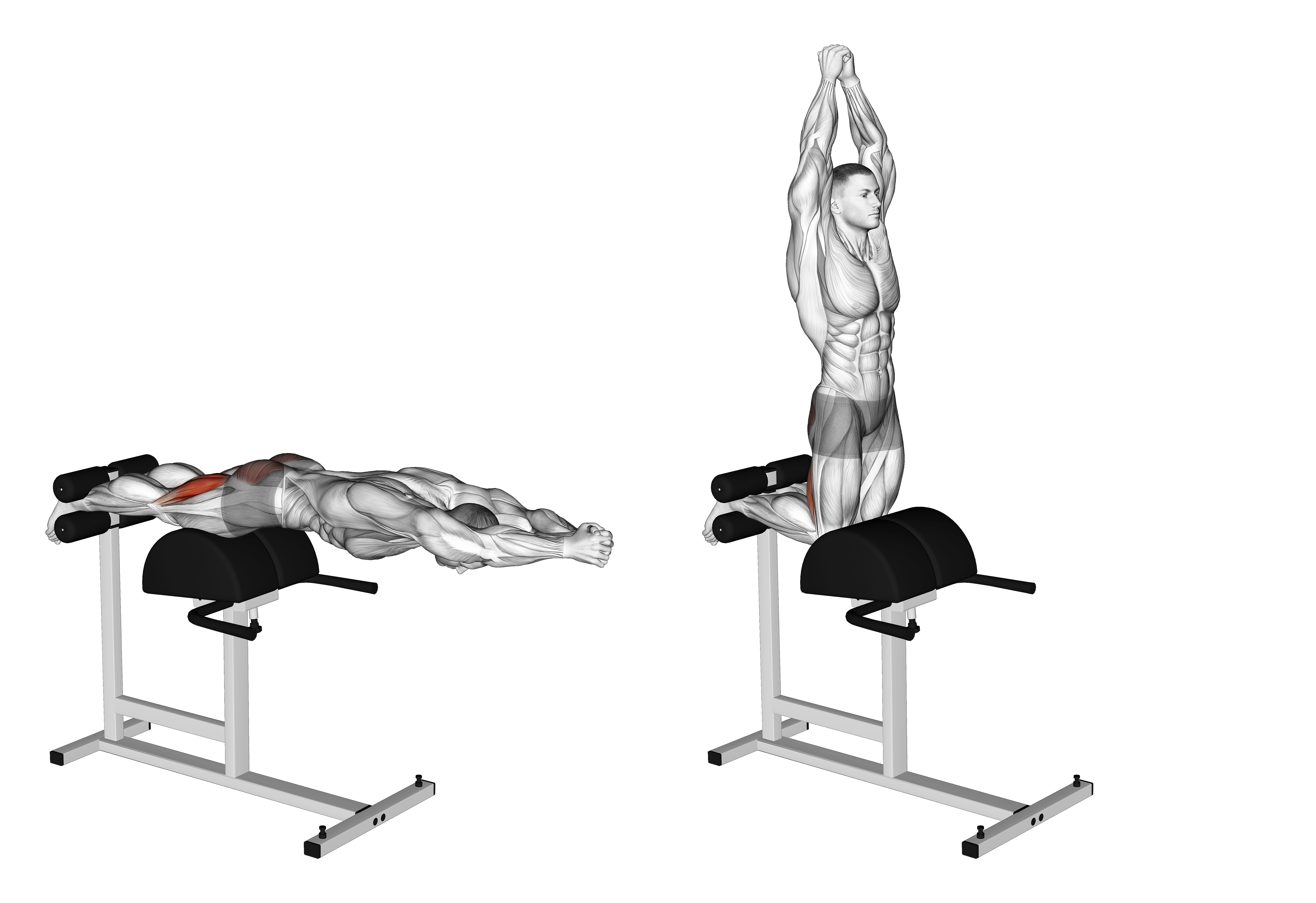 Glute Ham Raise With Extended Arms