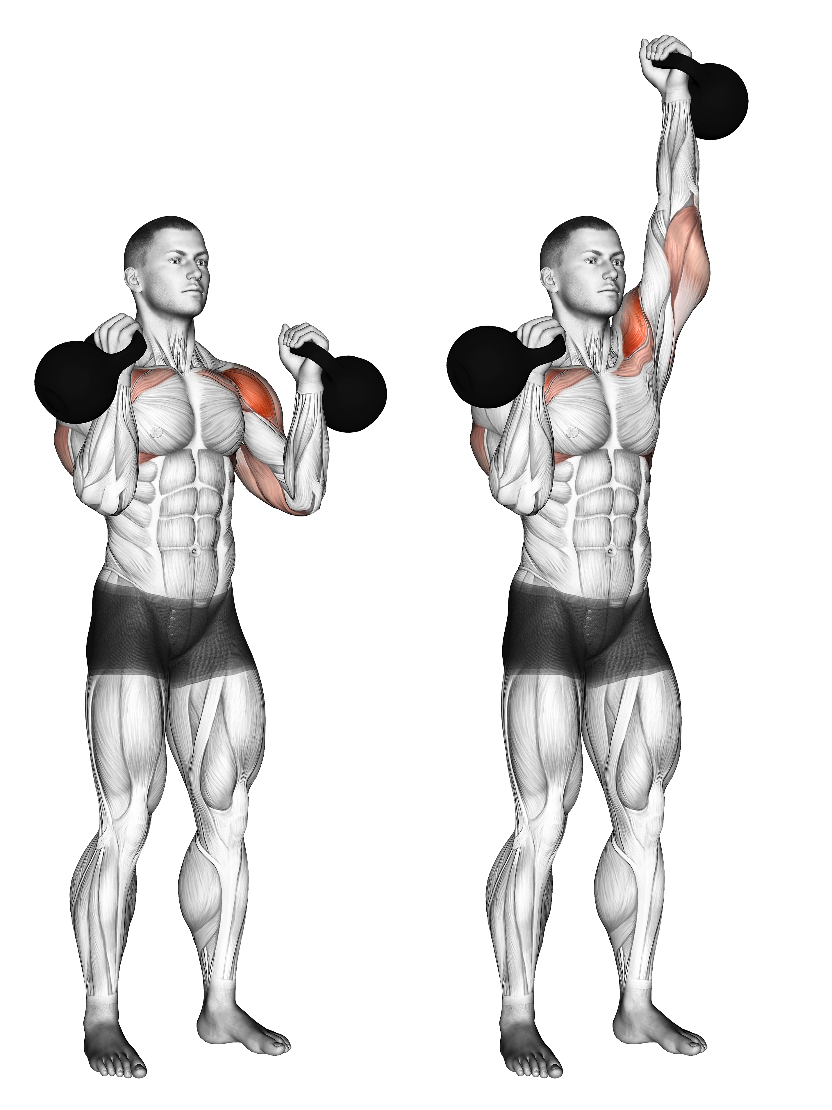 Kettlebell Alternating Press