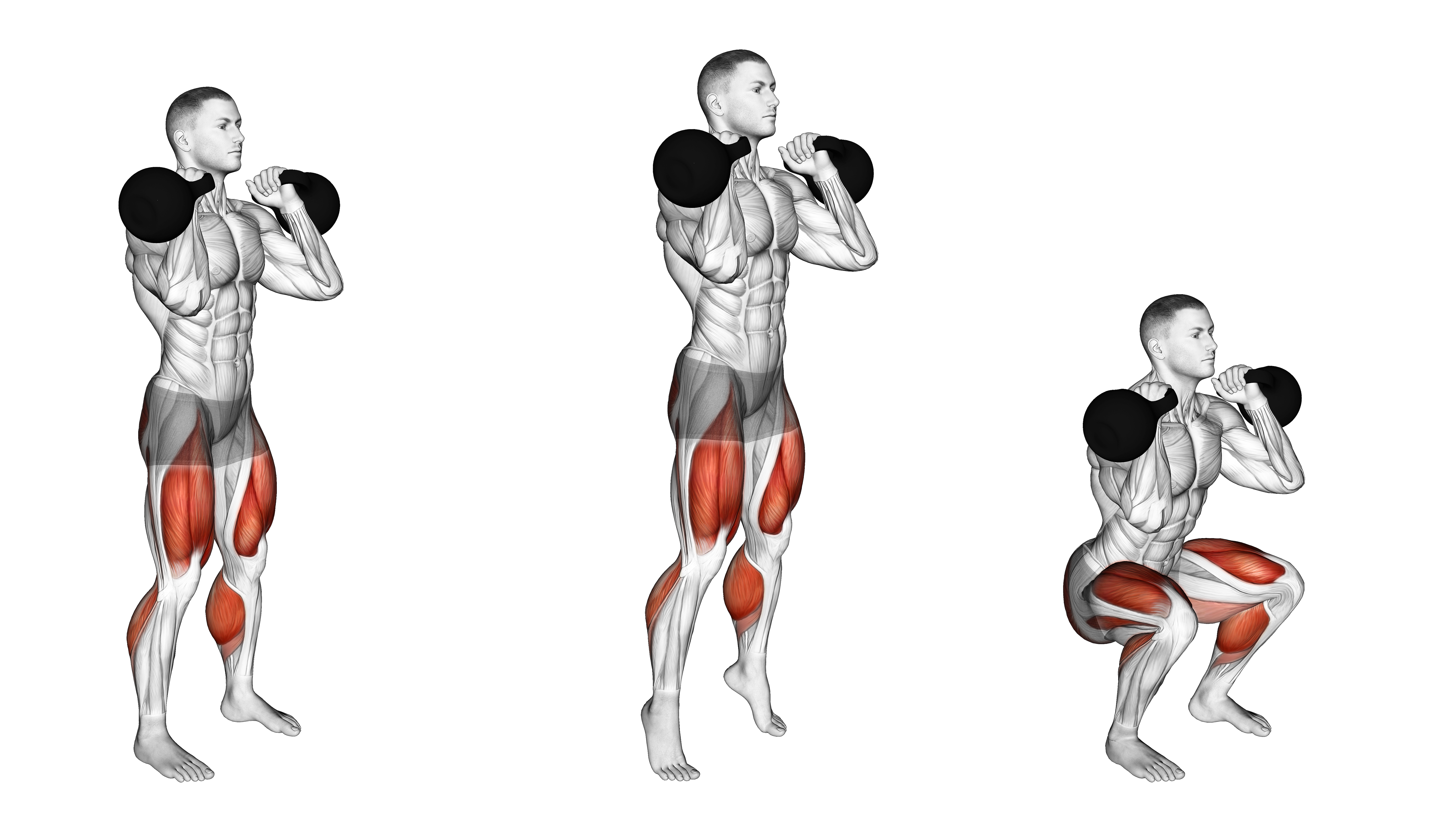 Kettlebell Calf Raise And Front Squat