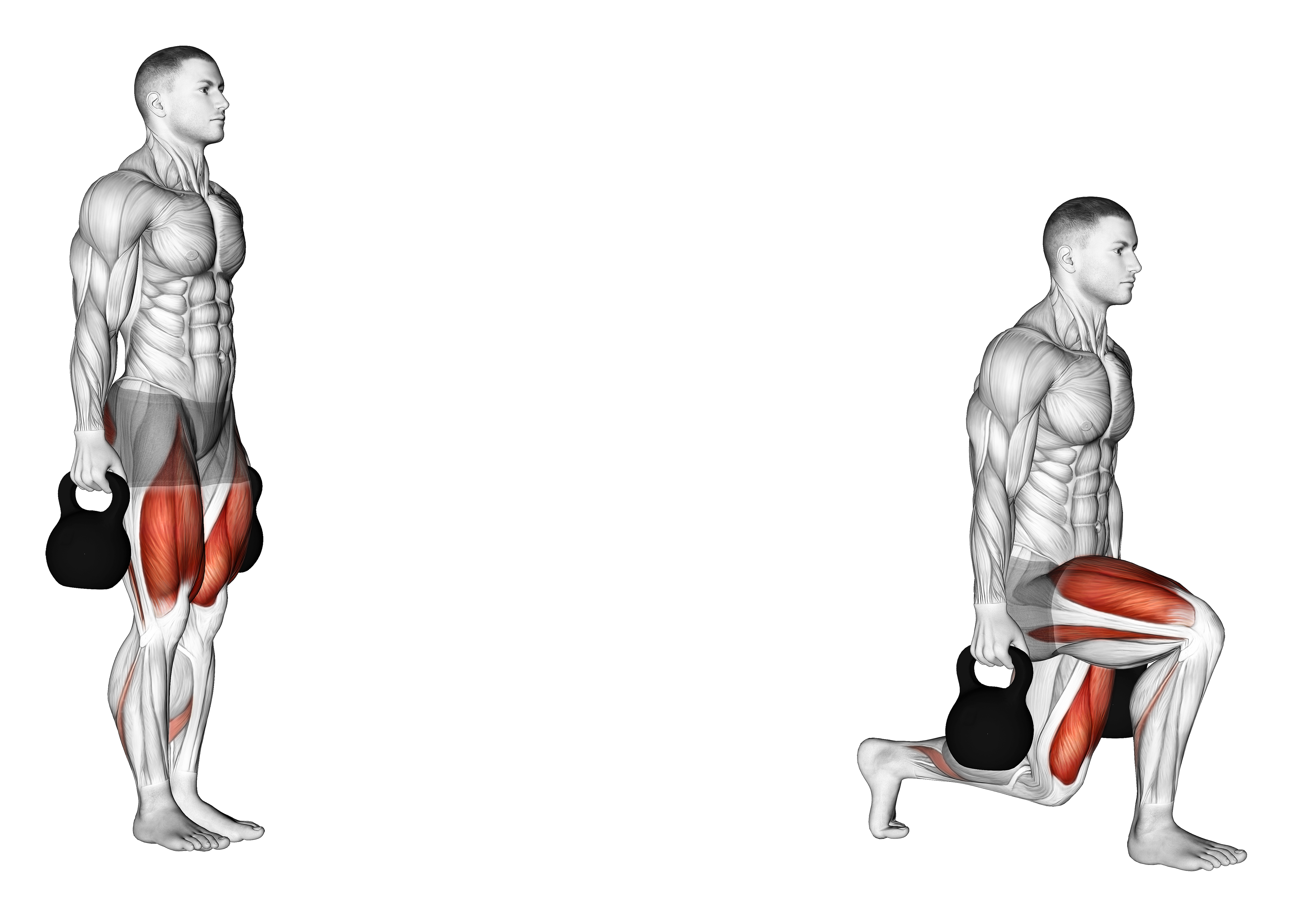 Kettlebell Forward Lunge