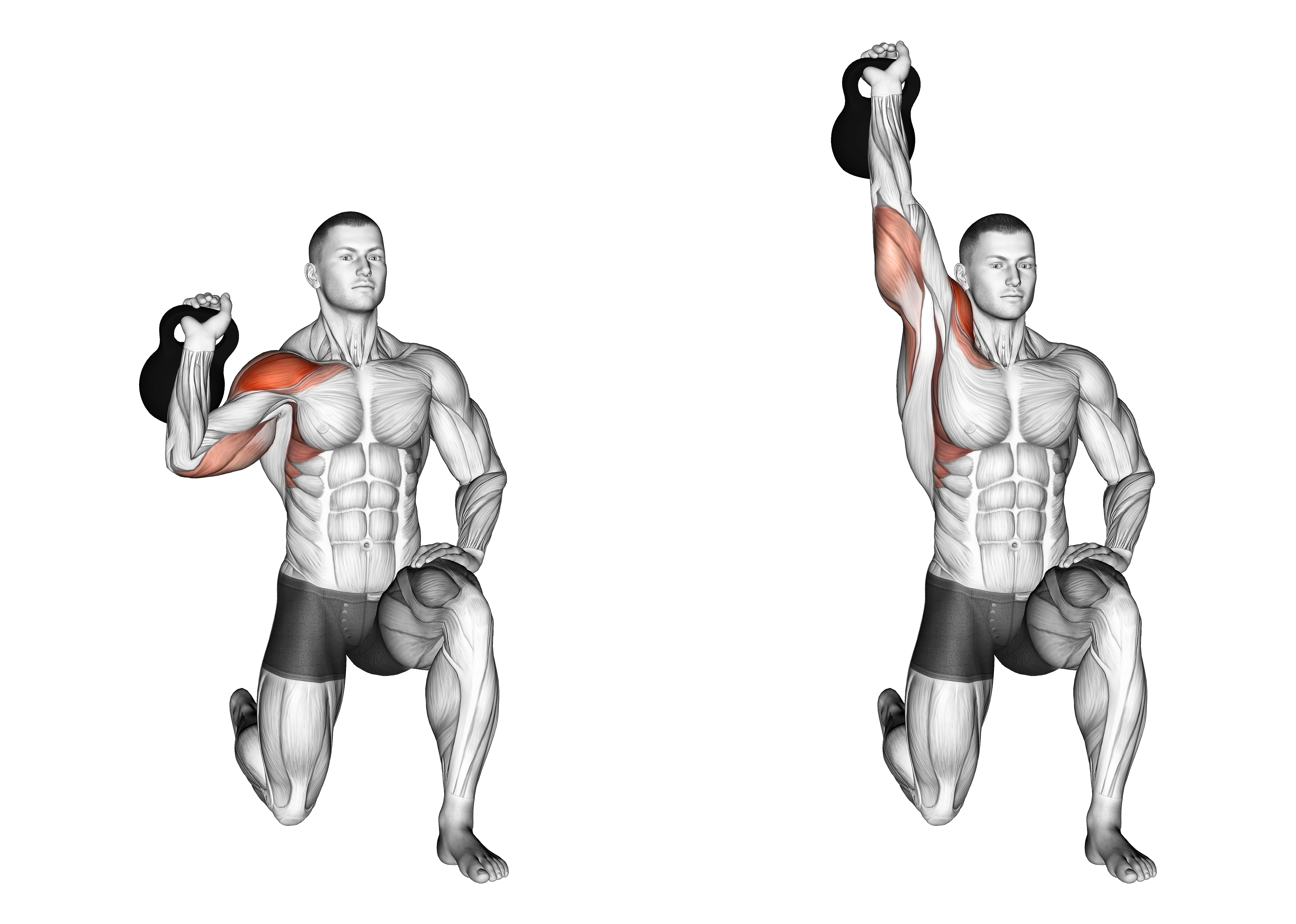 Kettlebell Half Kneeling Shoulder Press