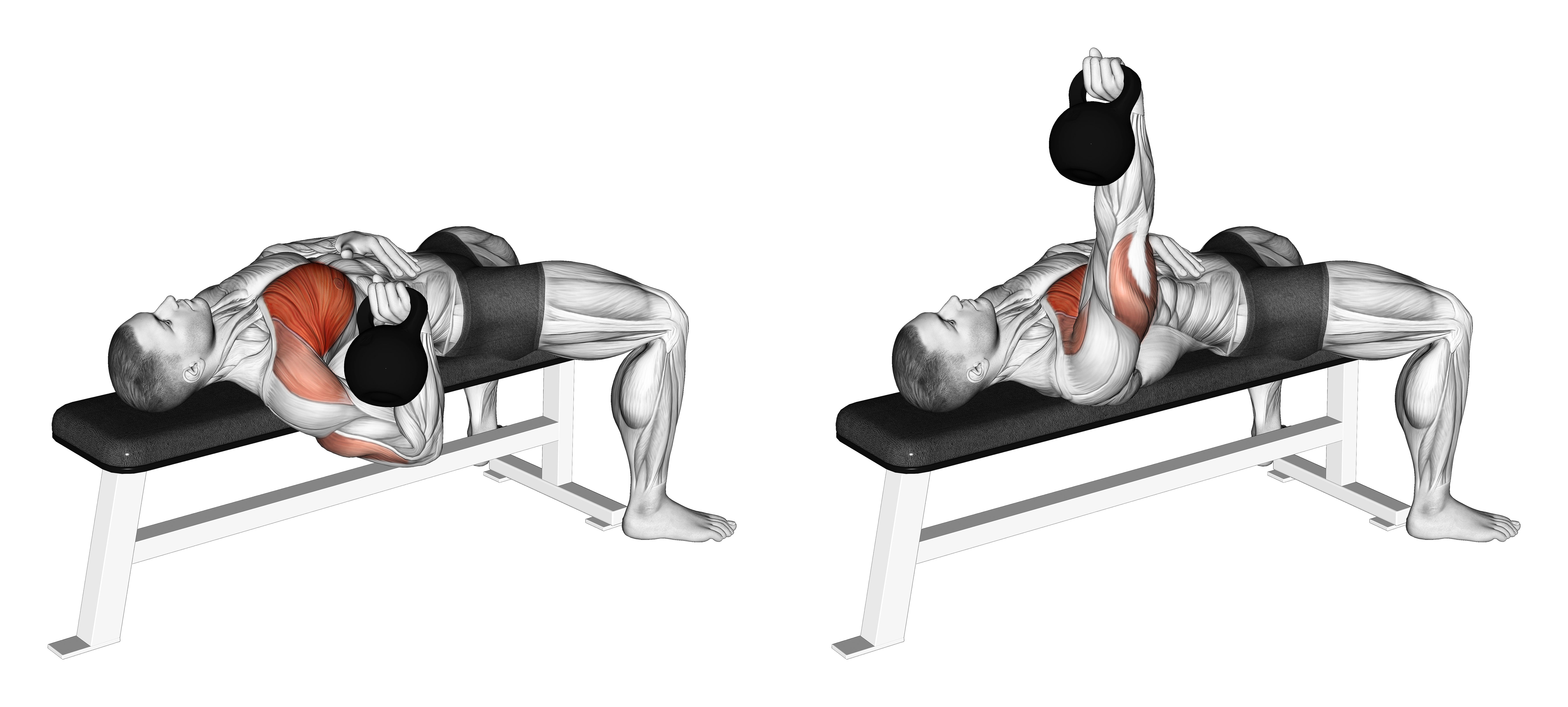 Kettlebell One Arm Bench Press