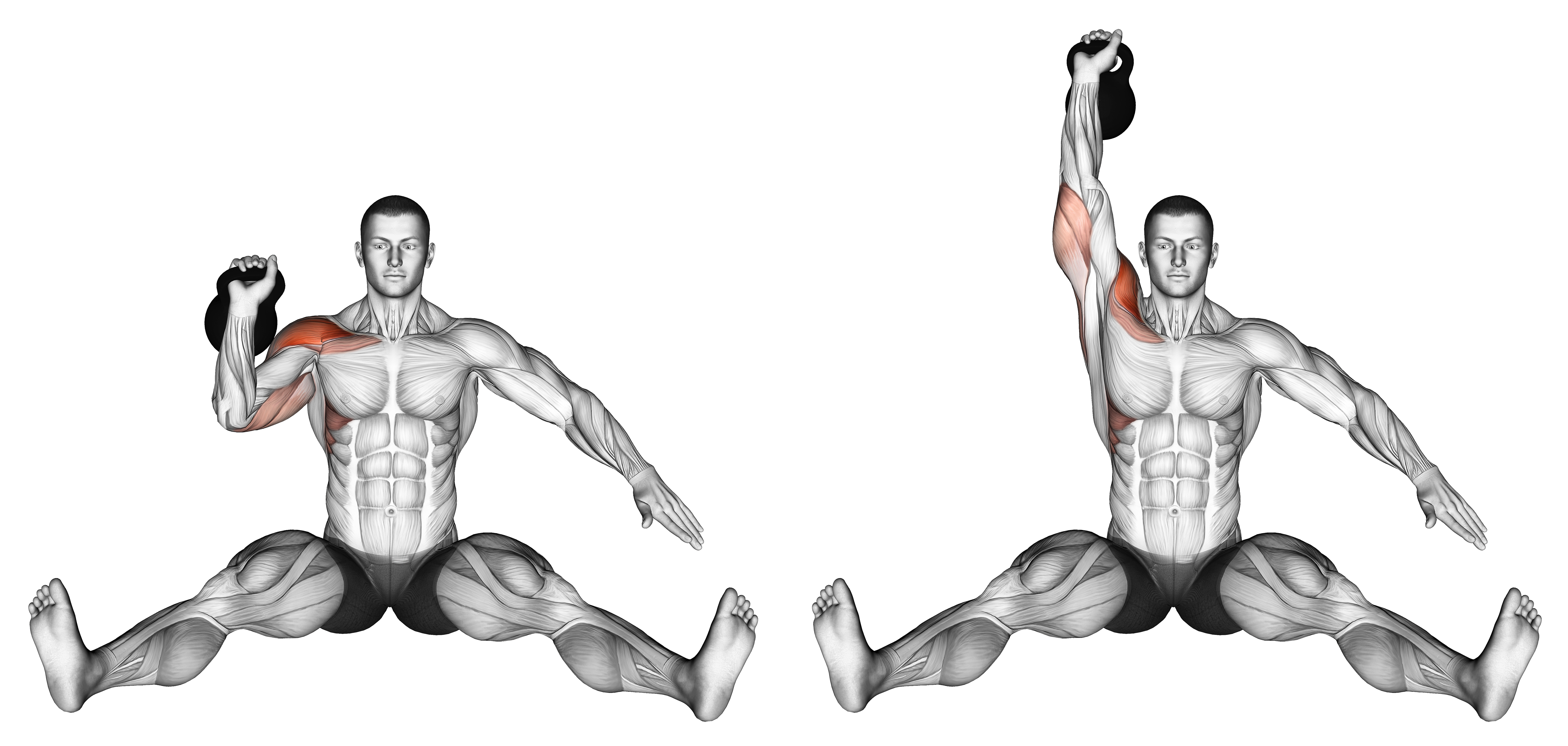 Kettlebell Seated Press