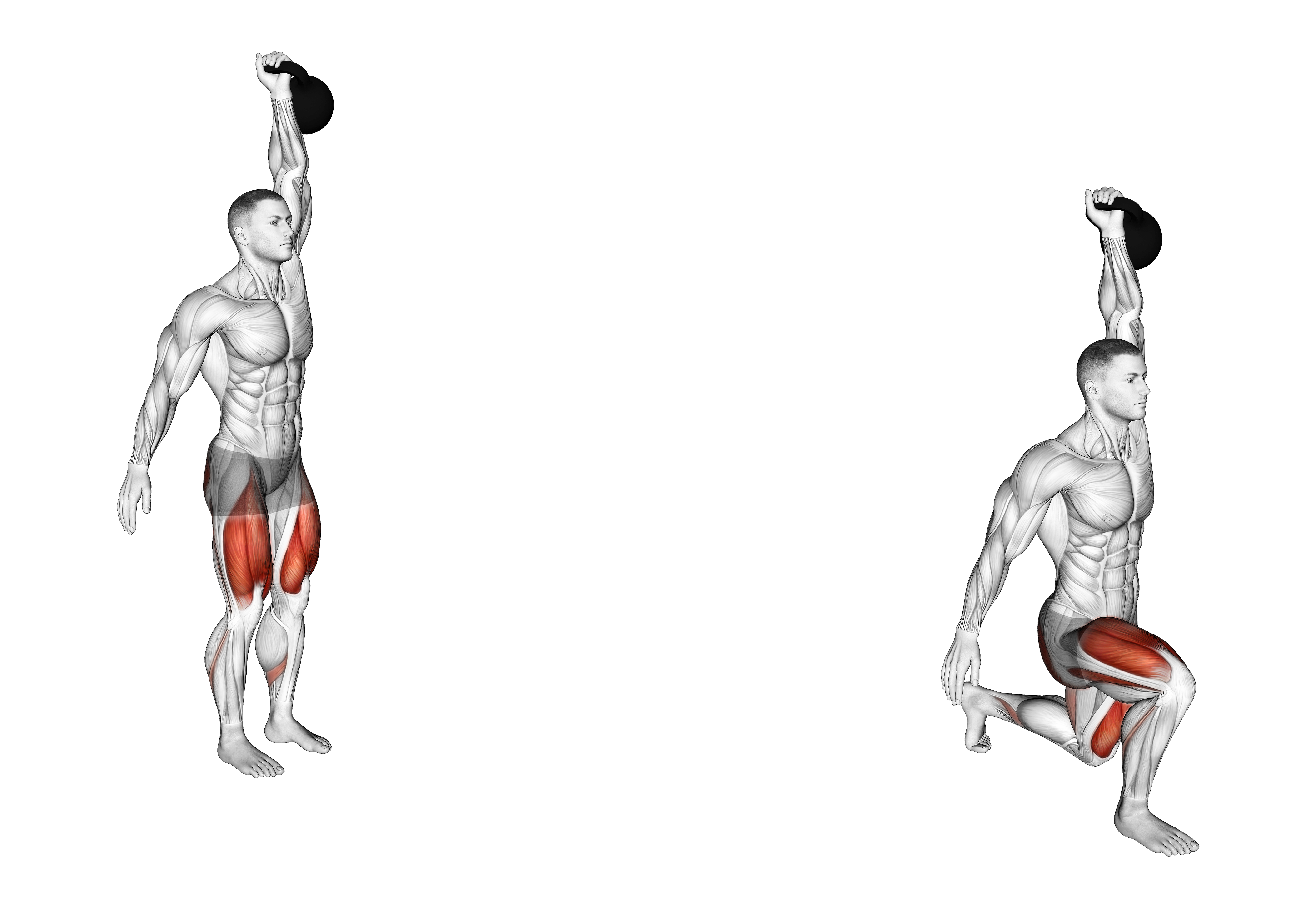 Kettlebell Single Arm Overhead Lunge