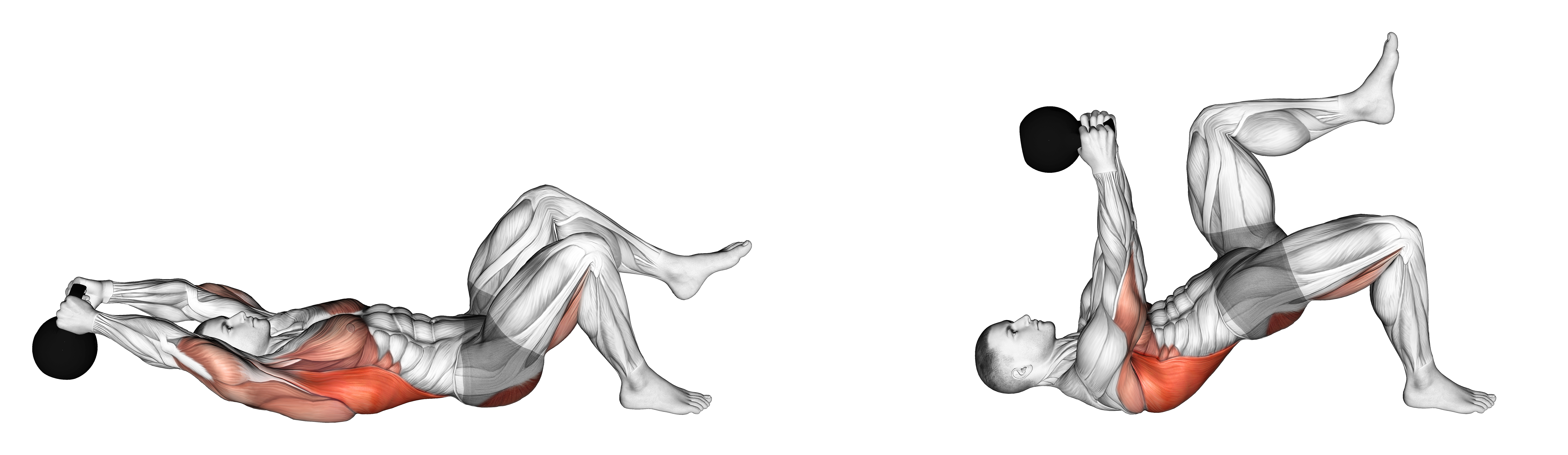 Kettlebell Single Leg Glute Bridge Pullover