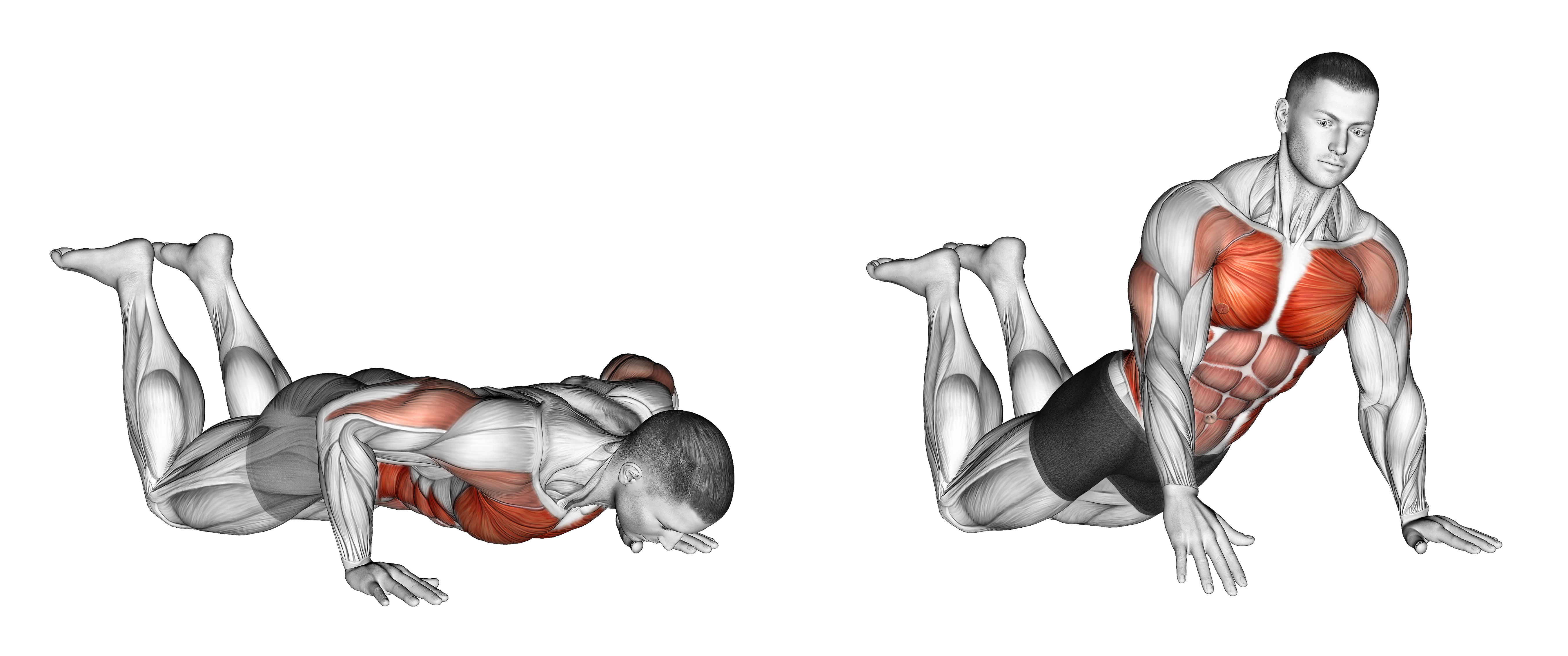 Kneeling Rotational Push Up