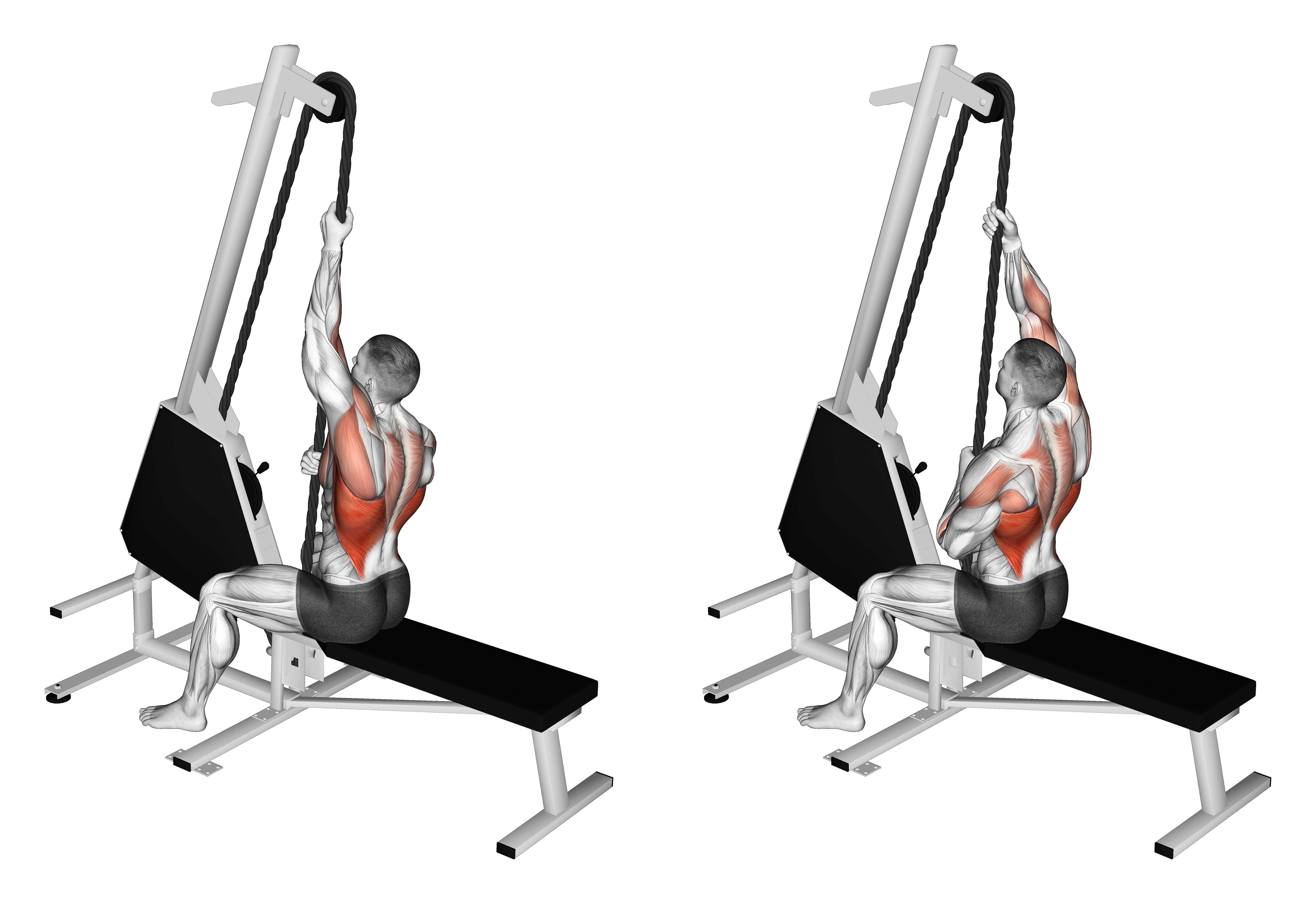 Lever Multy Mode Rope Lat Pulldown
