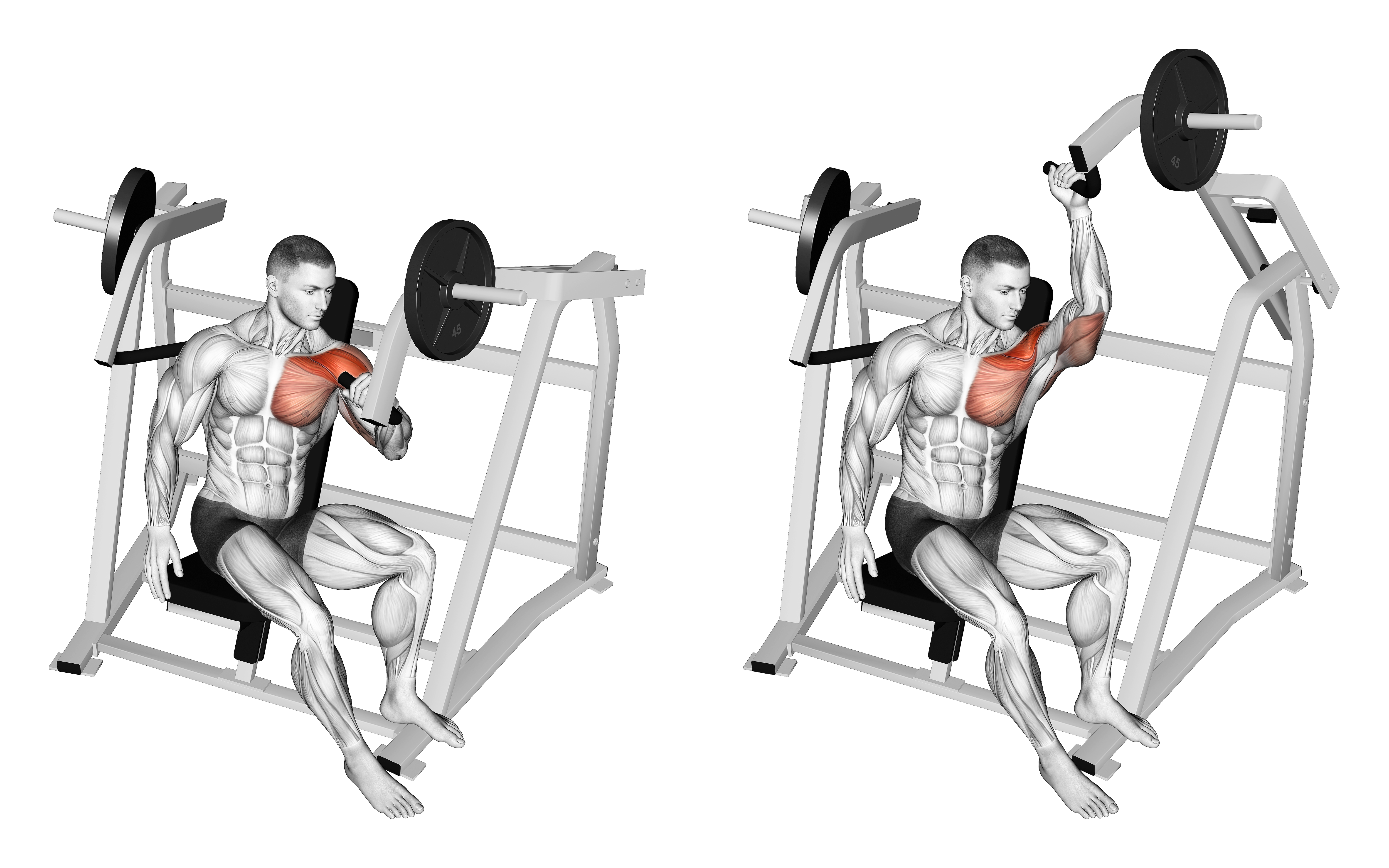 Lever One Arm Incline Chest Press (plate Loaded)