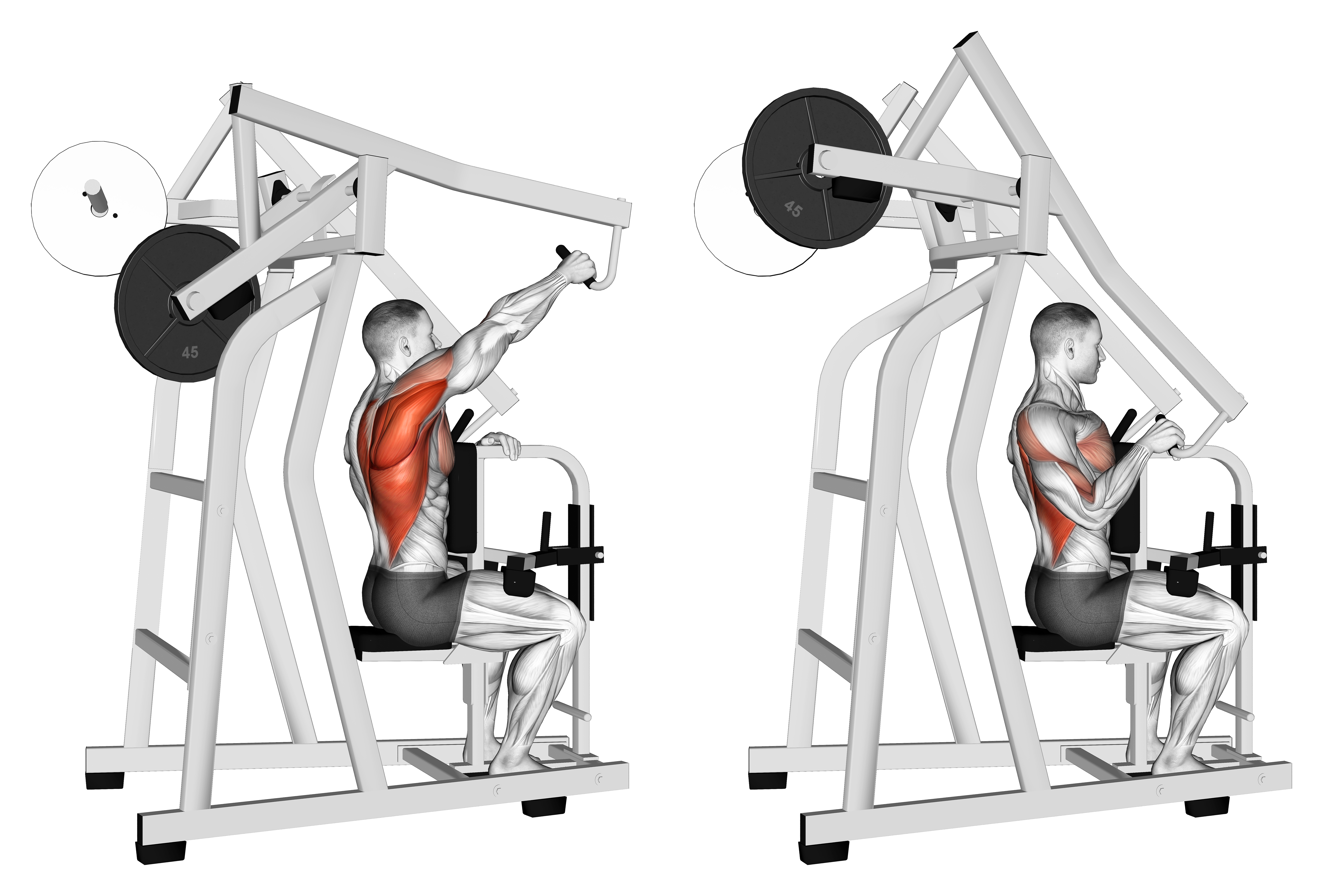 Lever One Arm Lateral High Row
