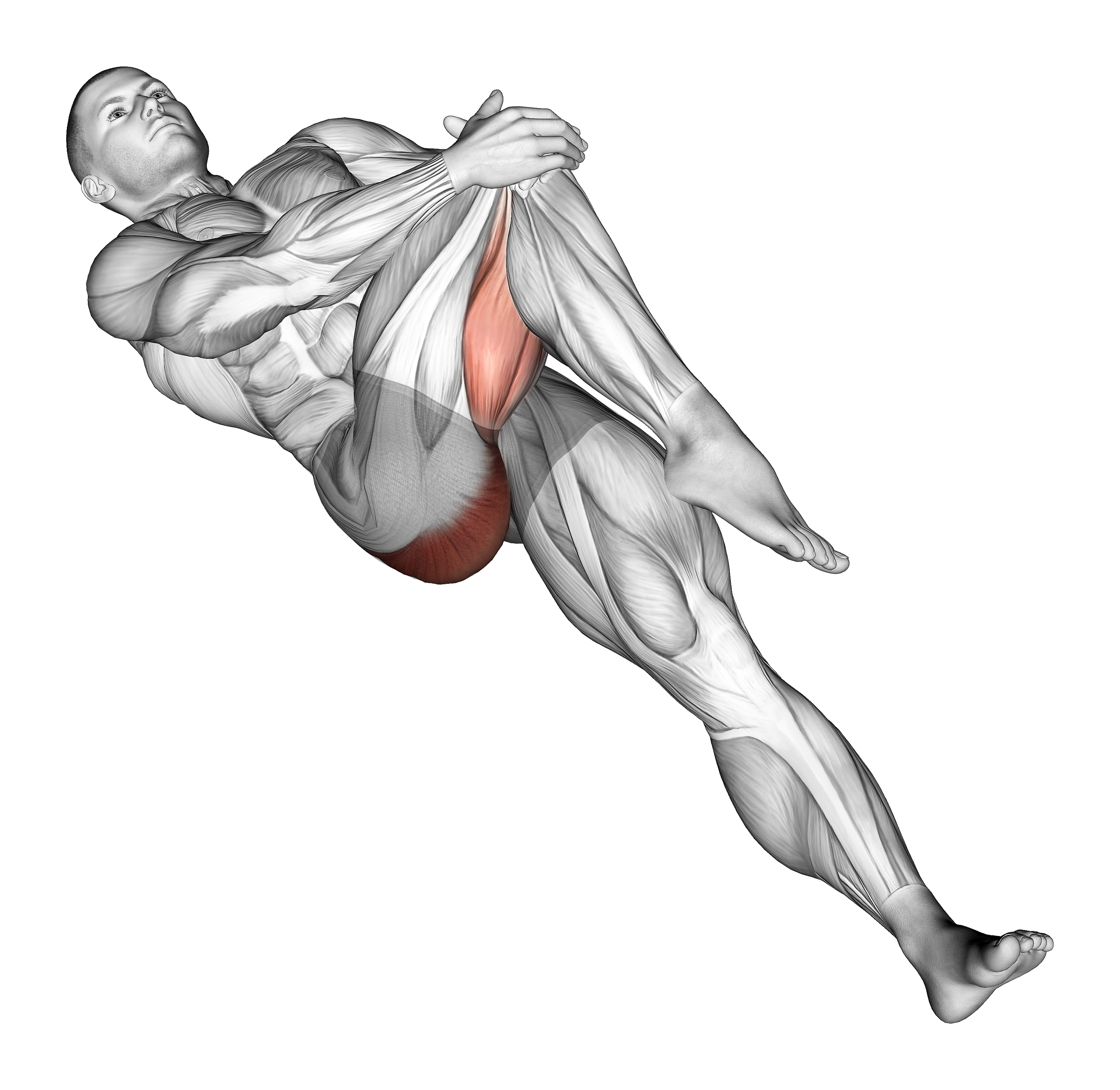 Lying Cross Over Knee Pull Up Stretch