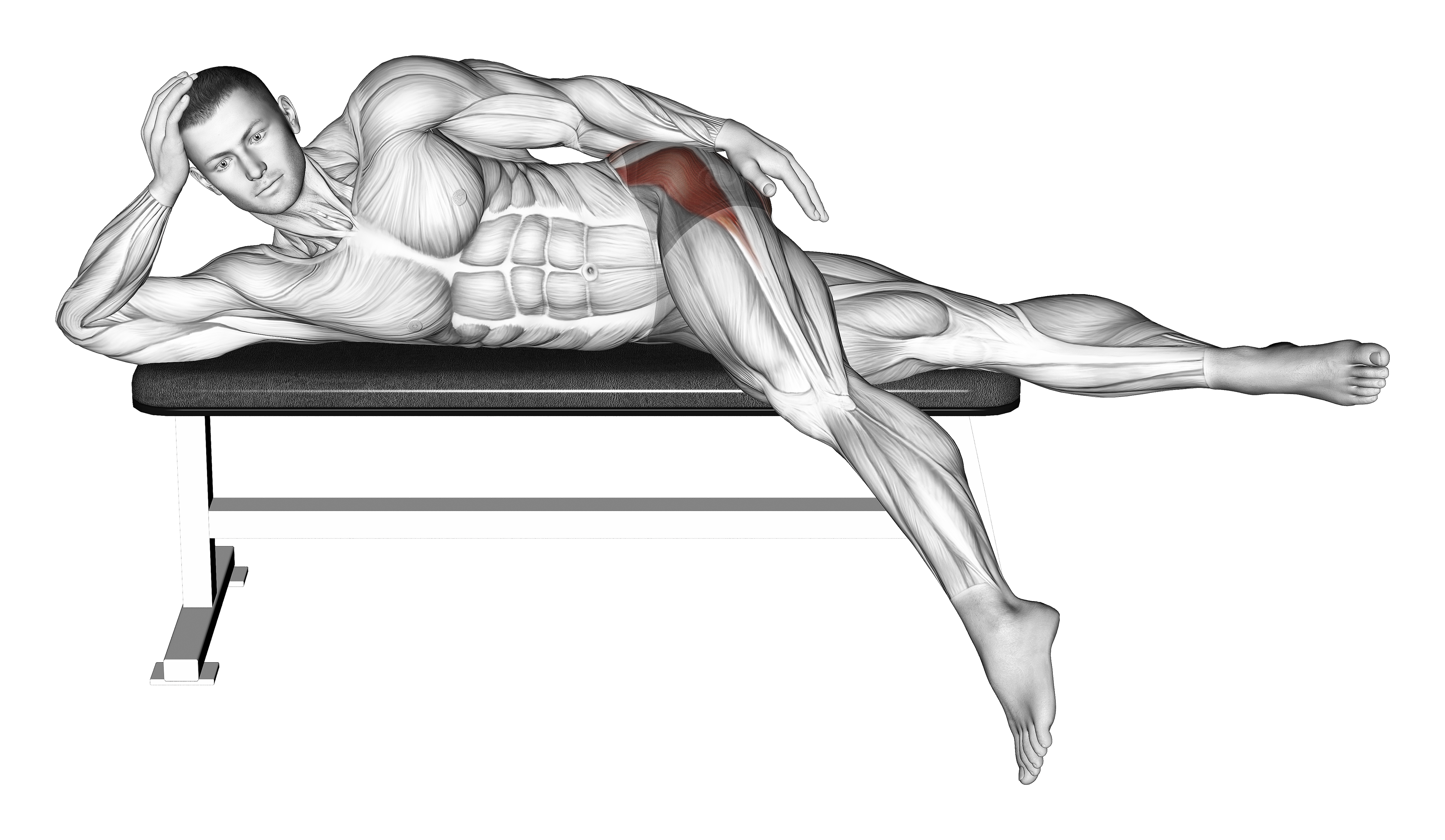 Lying Leg Hang Abductor Stretch