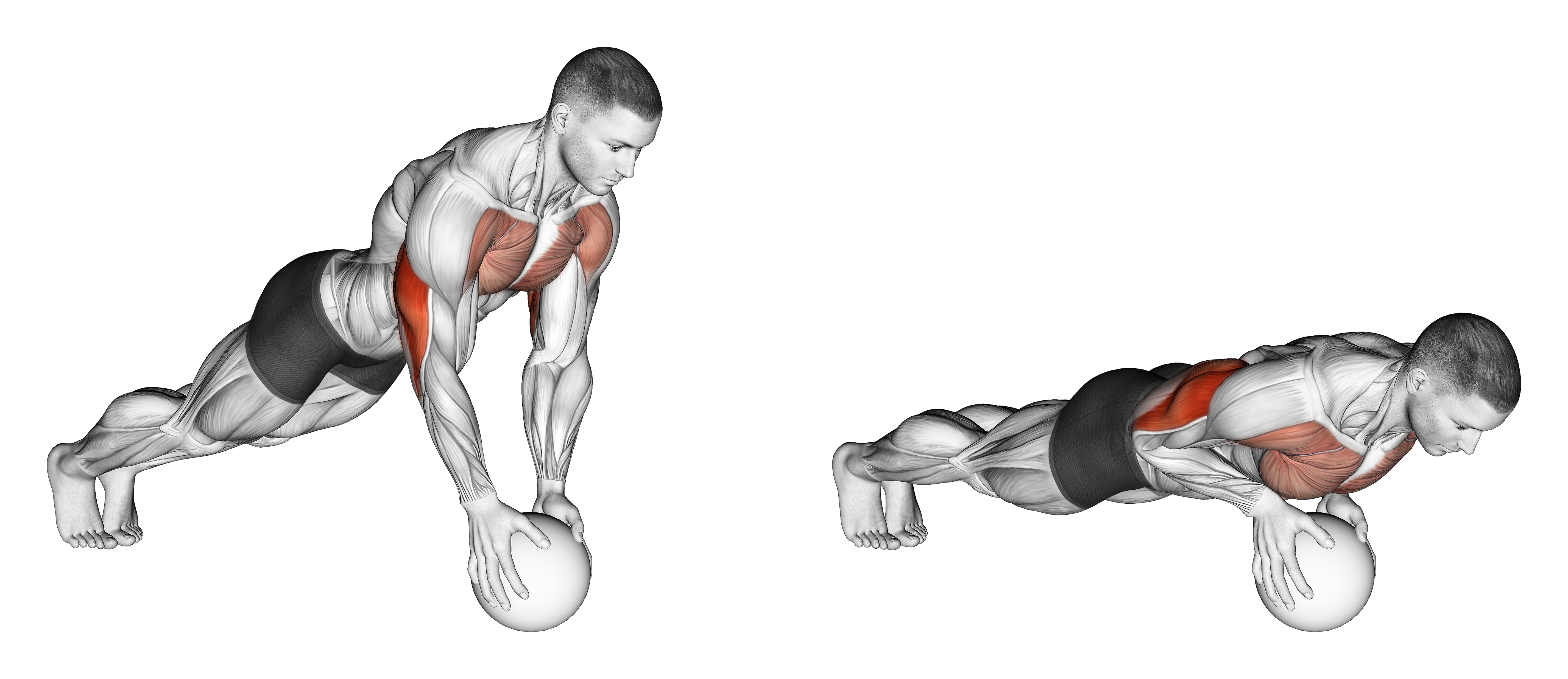 Medicine Ball Close Grip Push Up