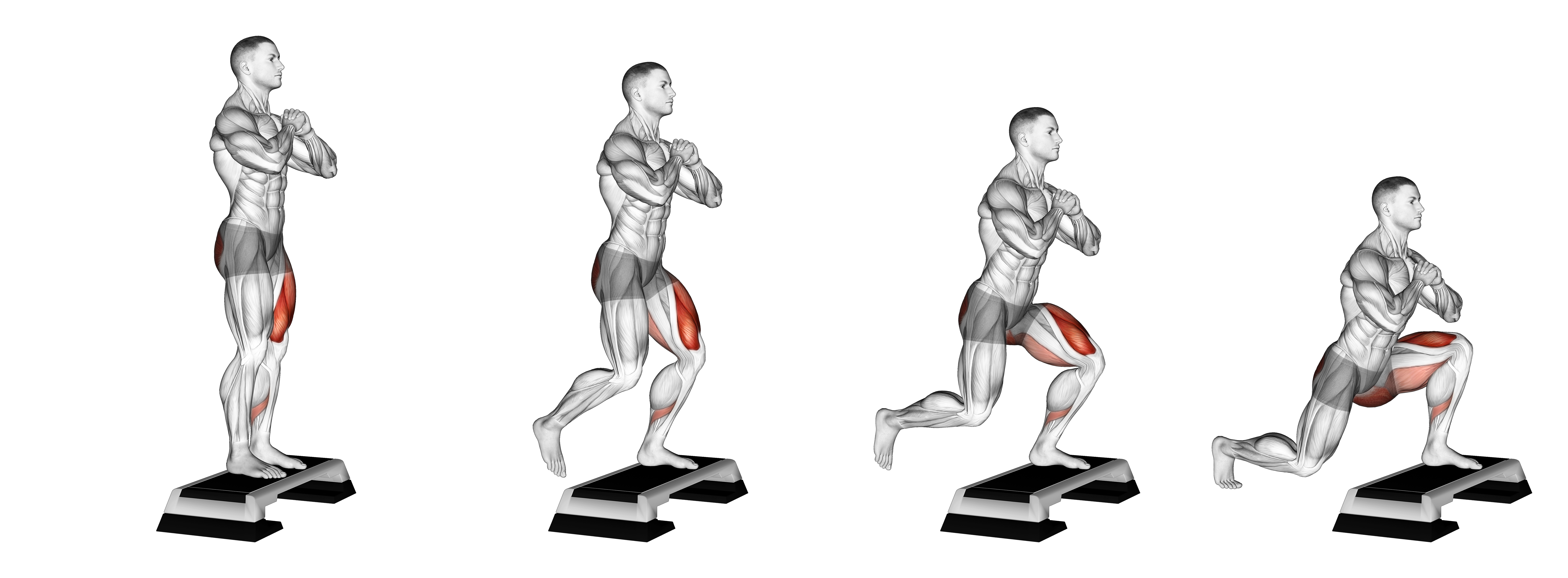Rear Shift Lunge From Deficit