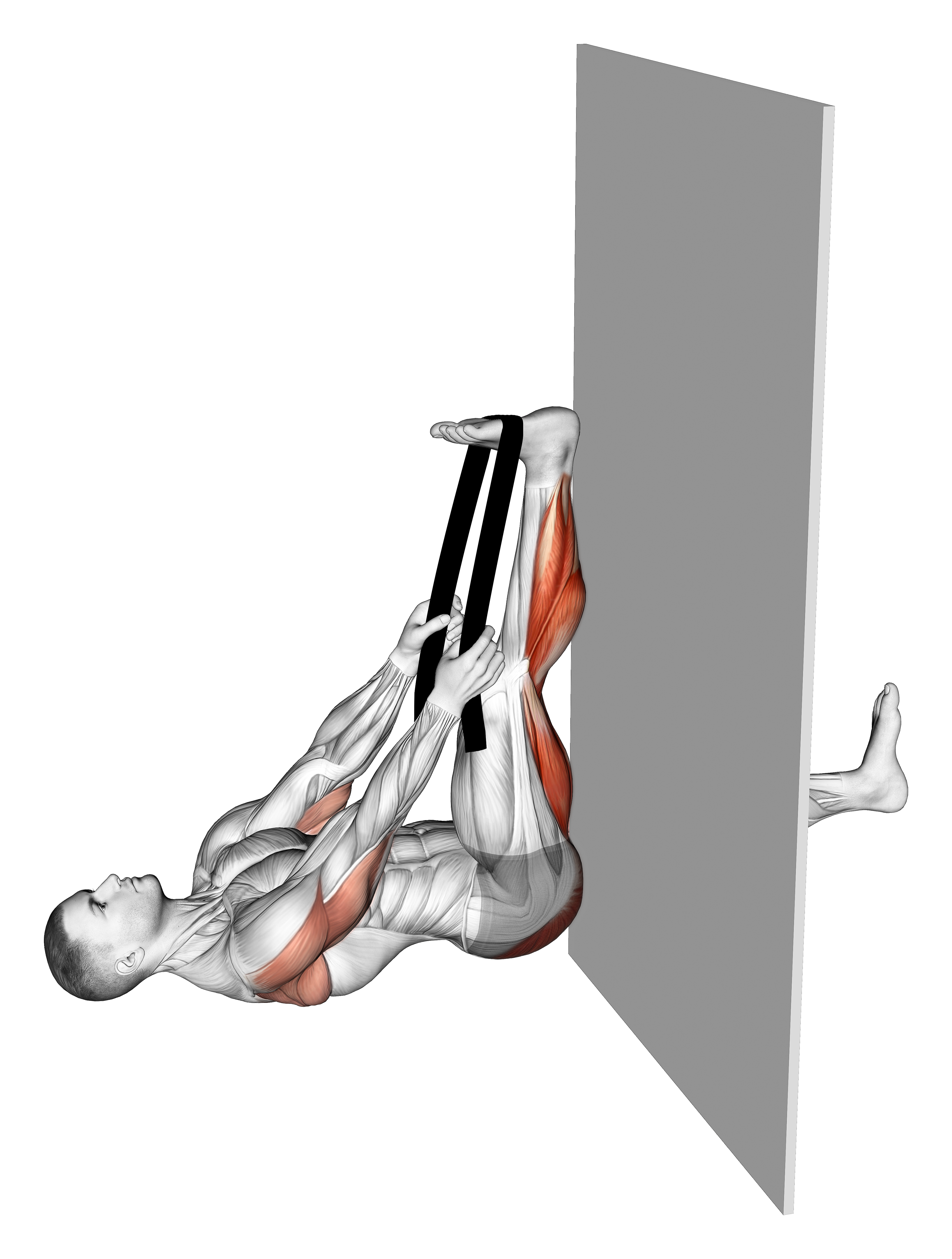 Recumbent Knee Flexor Stretch With Towel