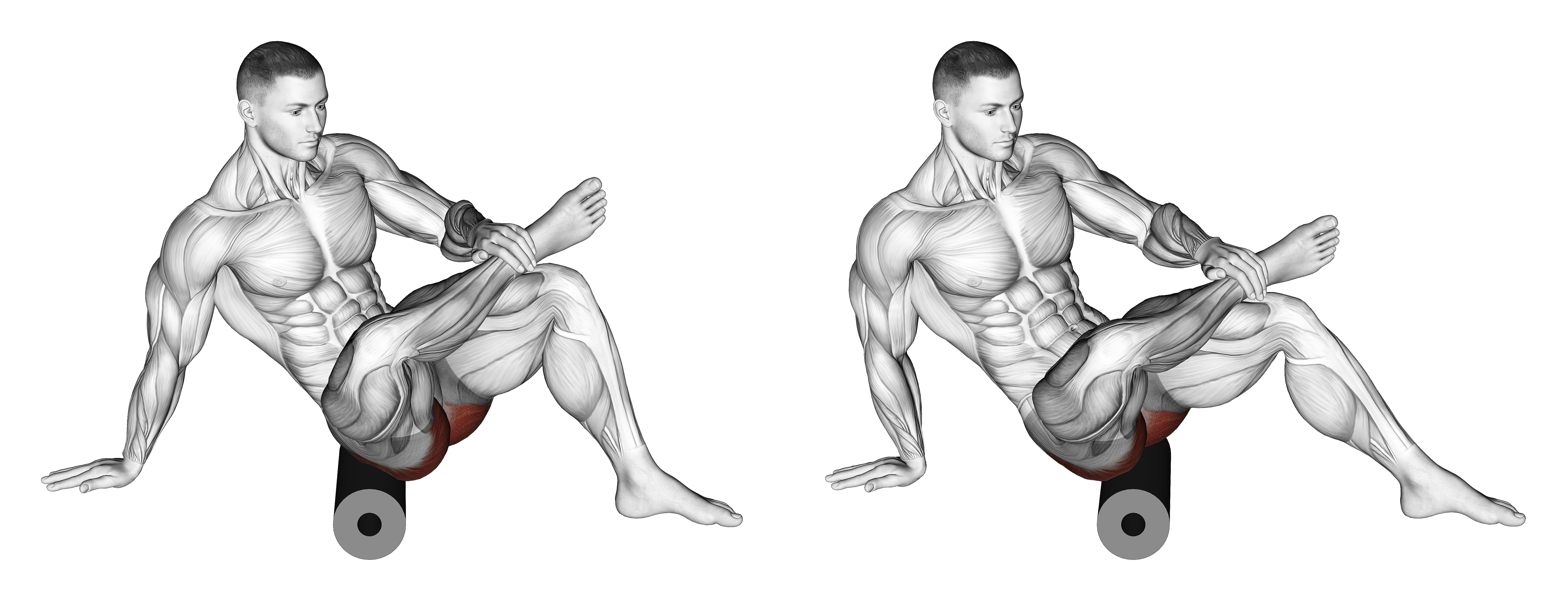 Roll Recumbent Hip External Rotator And Hip Extensor Stretch Crossedleg