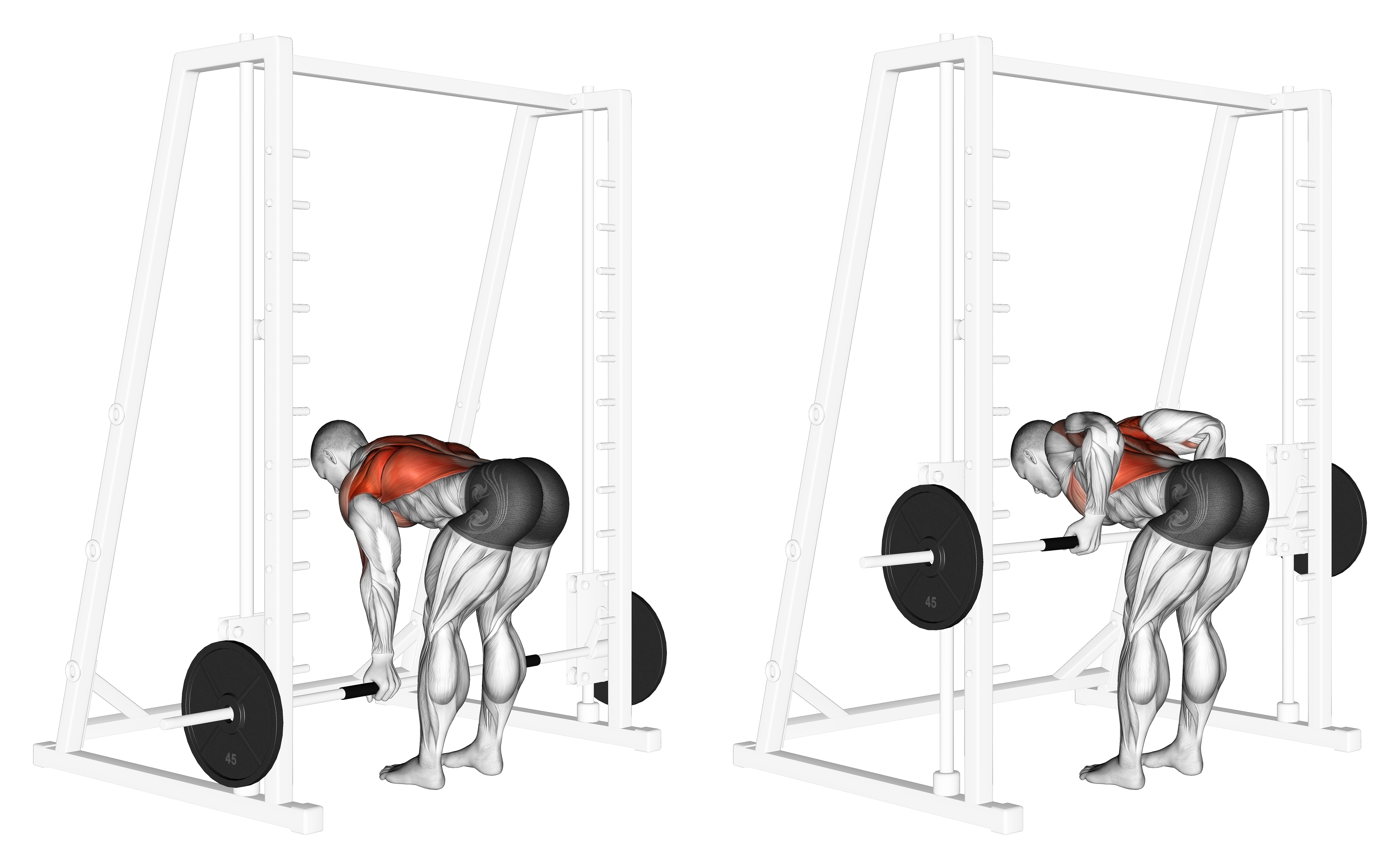 Smith Reverse Grip Bent Over Row