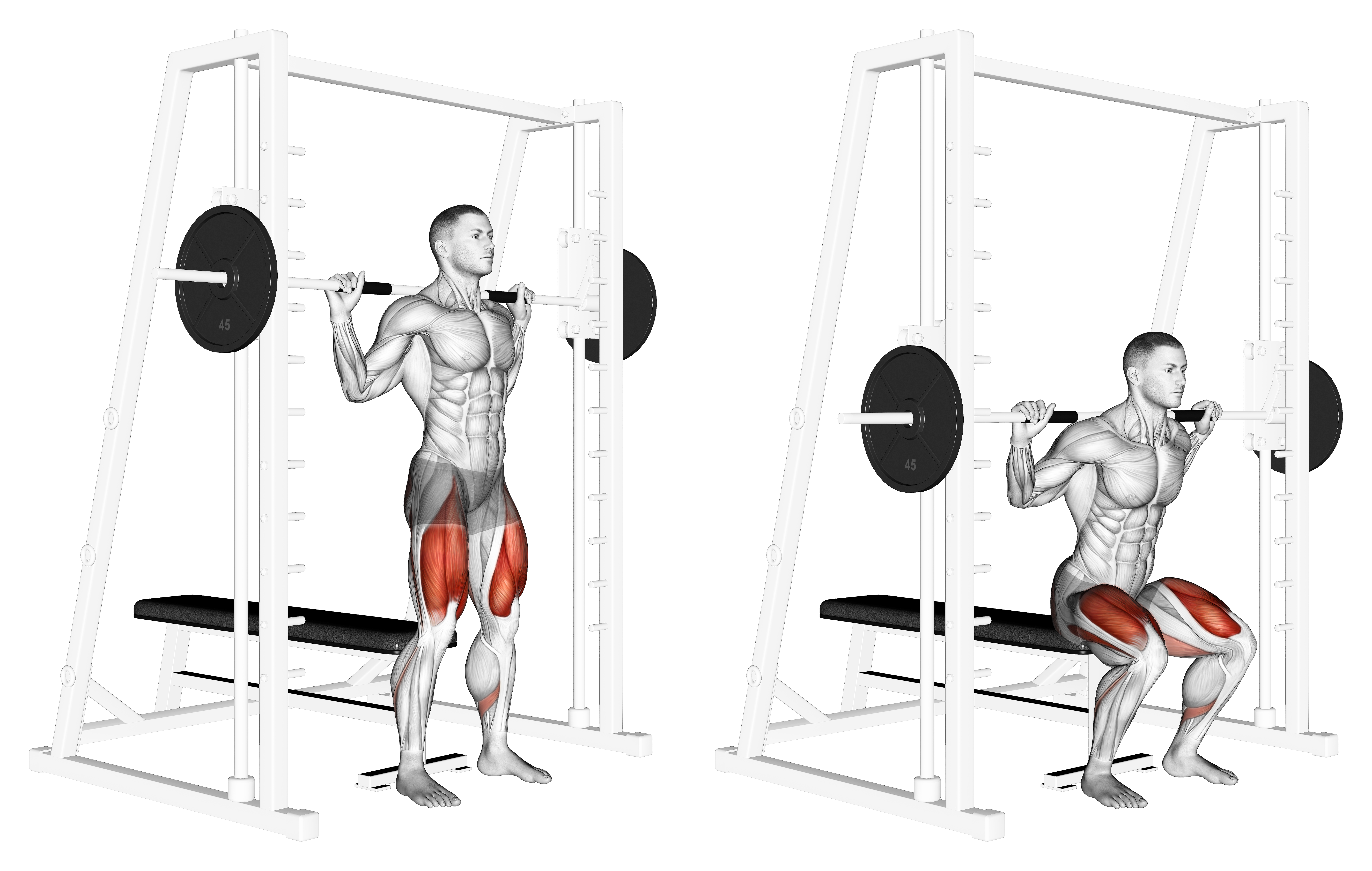 Smith Squat To Bench