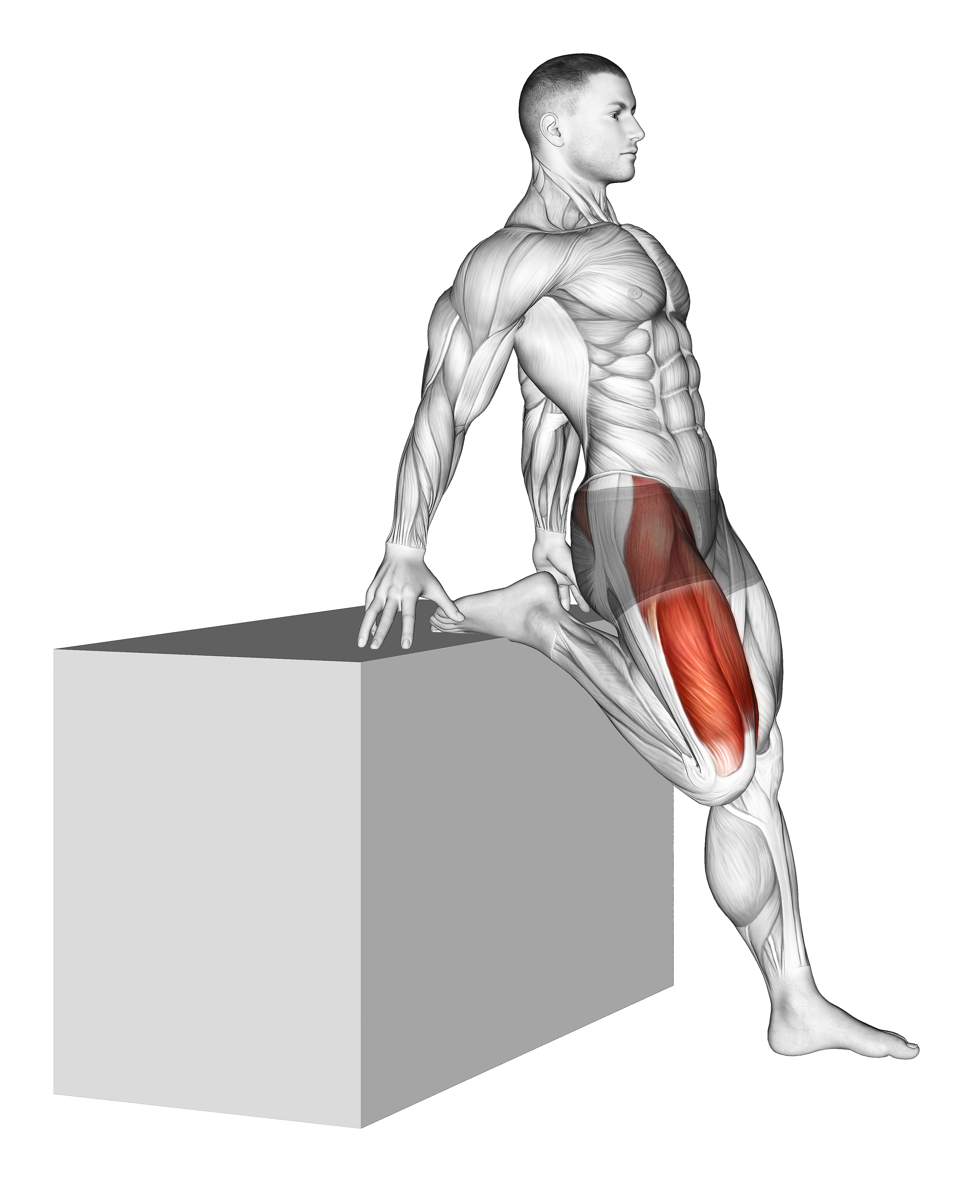 Supported One Leg Standing Hip Flexor And Knee Extensor Stretch