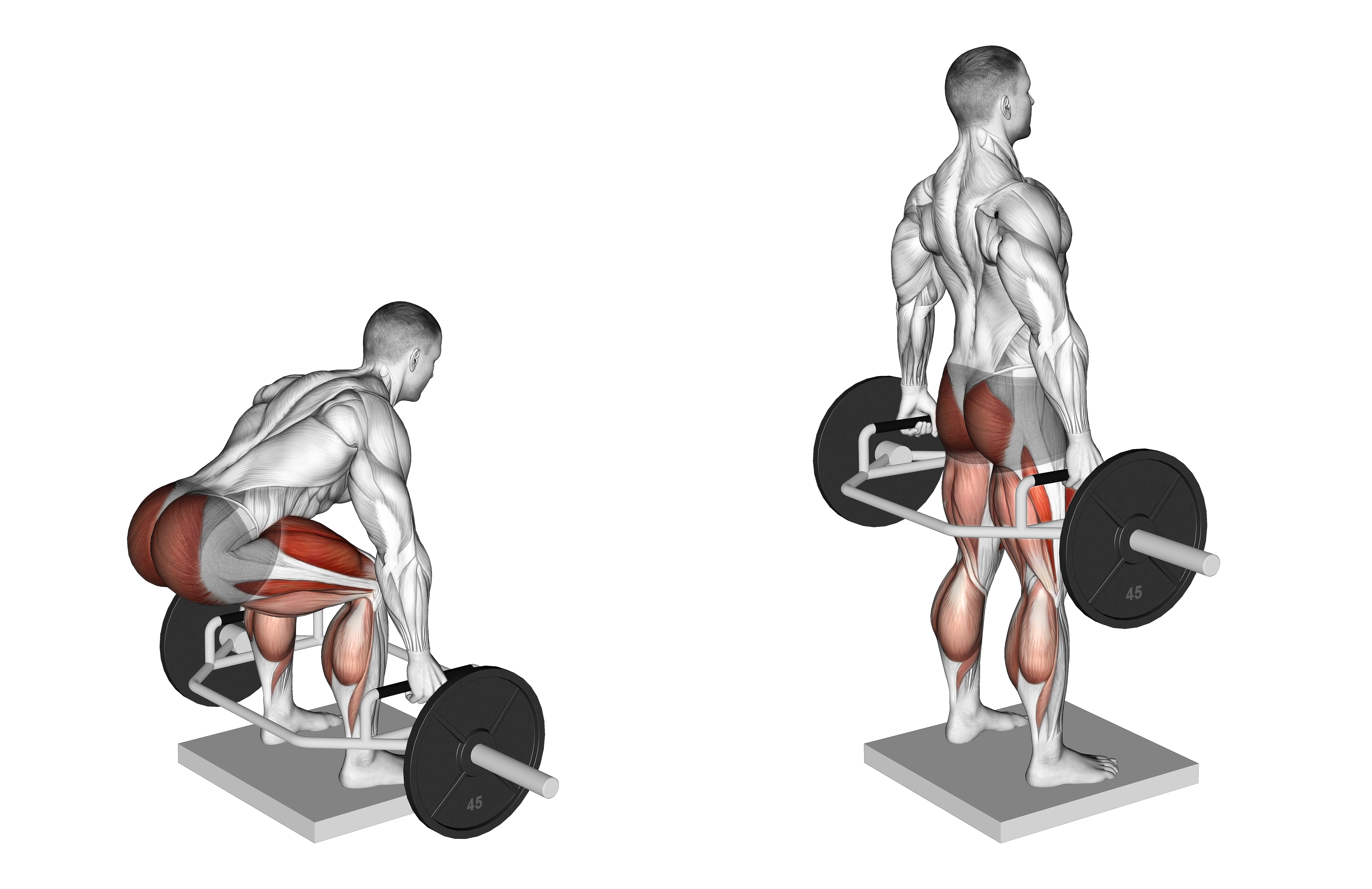 Trap Bar Deadlift From Deficit