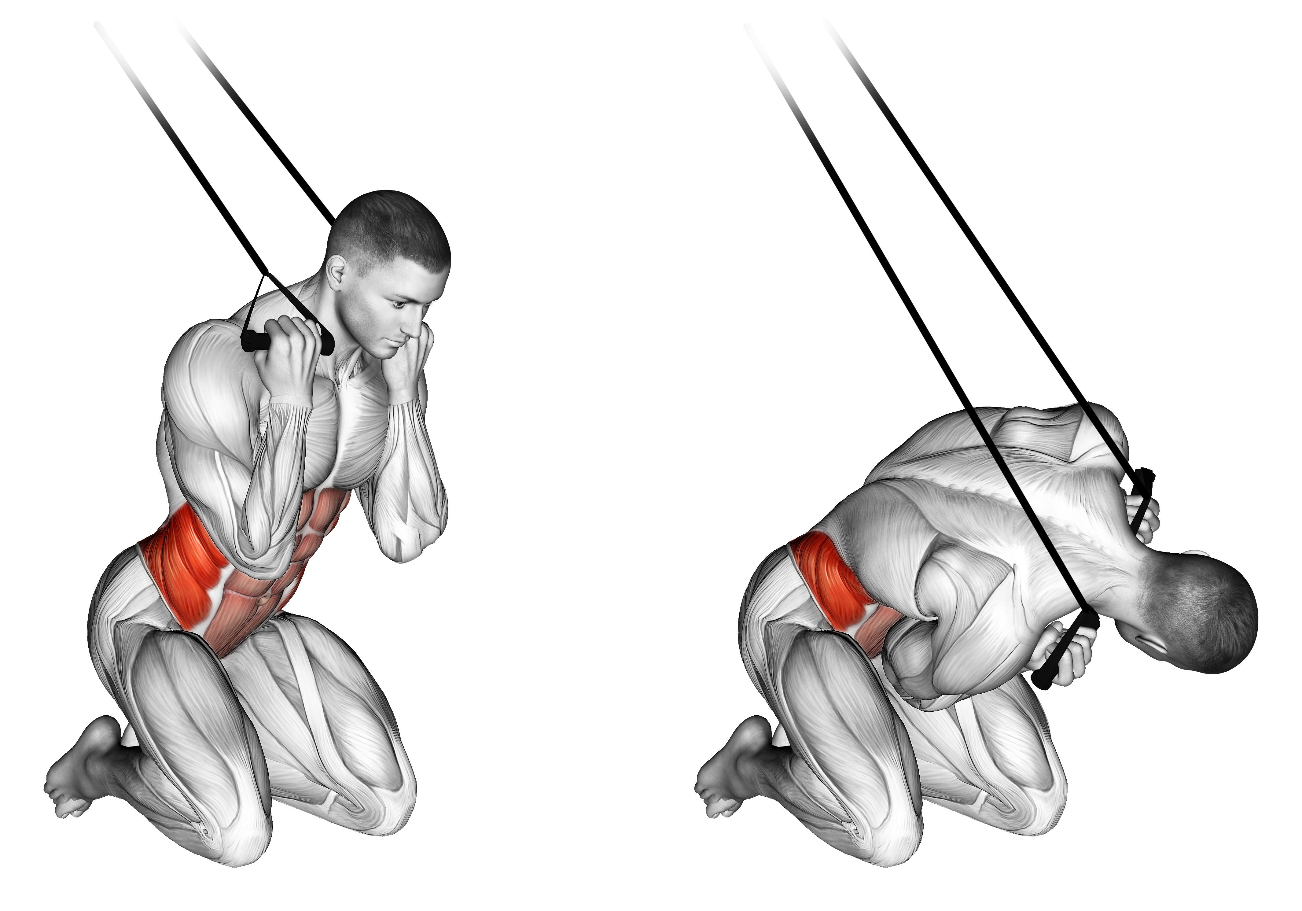 Band Kneeling Twisting Crunch