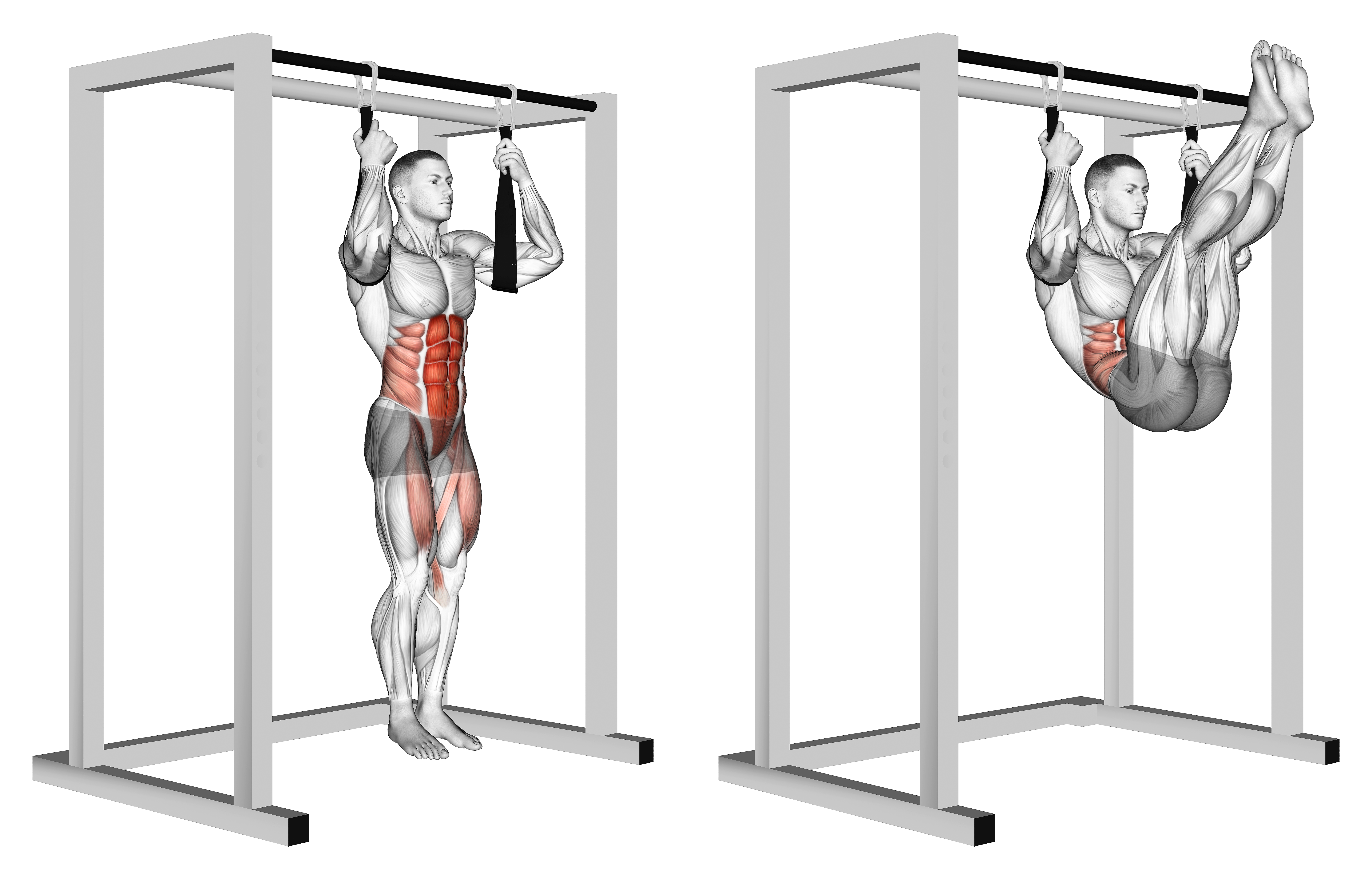 Arm Slingers Hanging Straight Legs