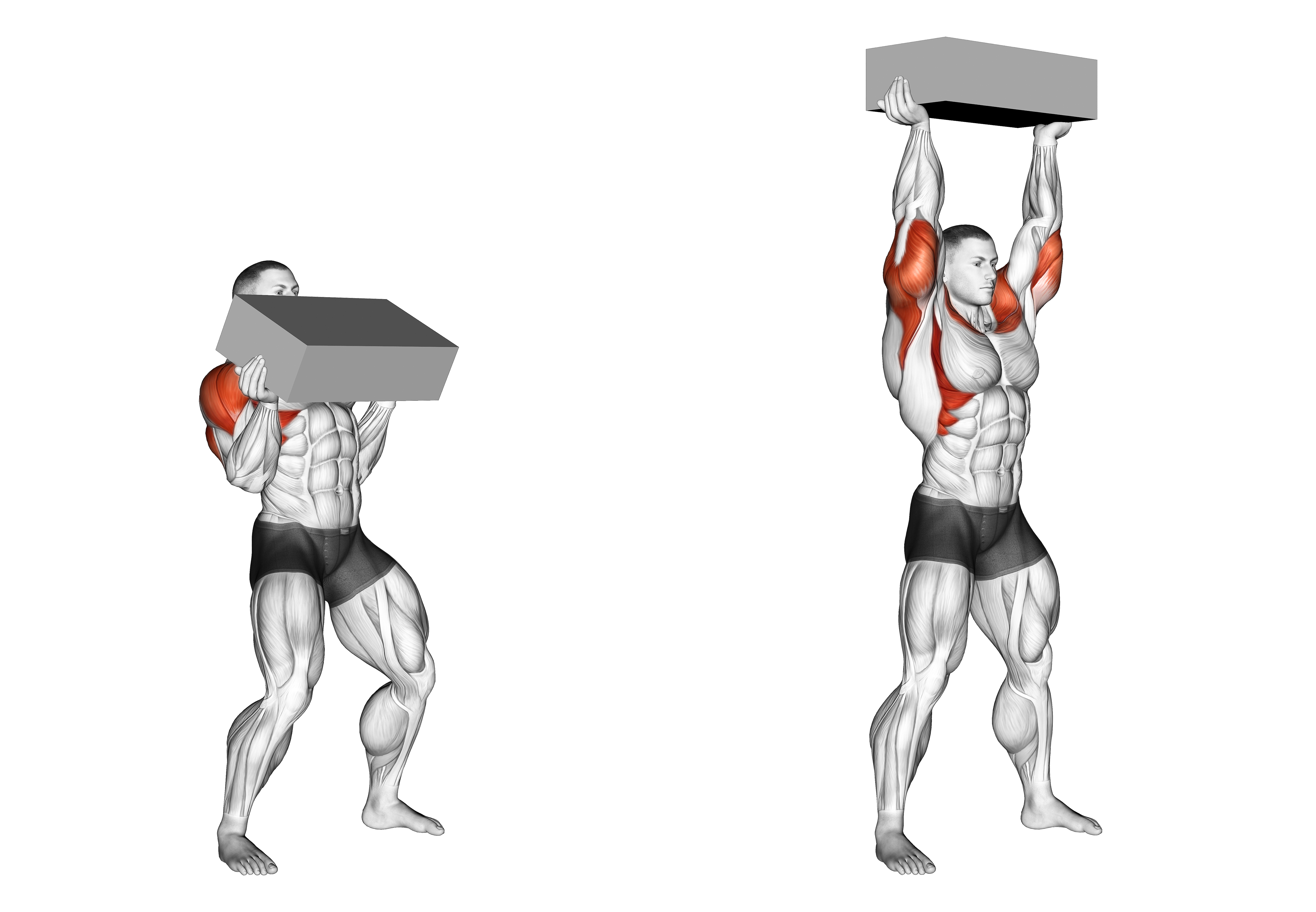 Strongman Iron Block Press Weightlifting Max