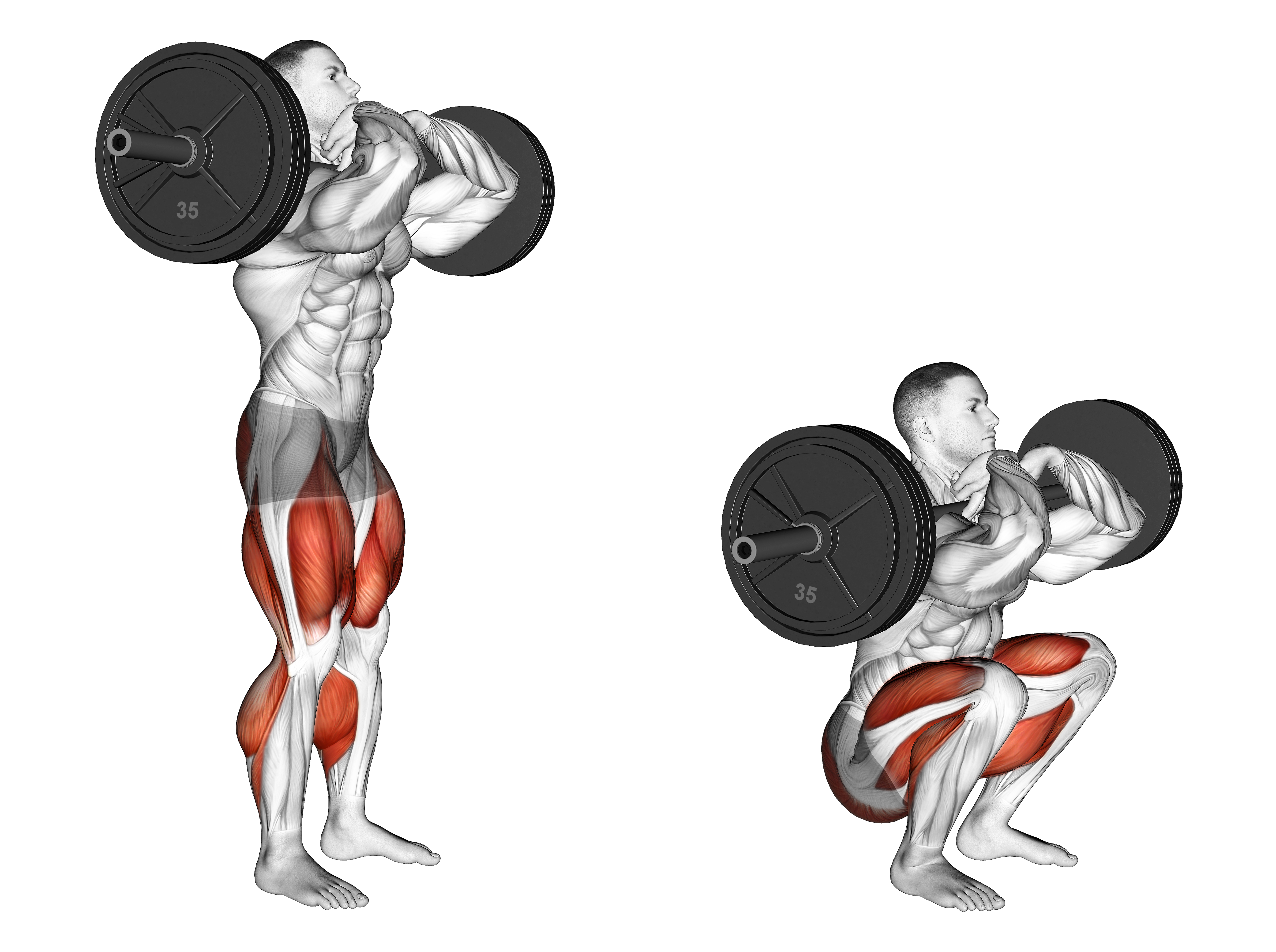 Strongman Front Chest Squat Weightlifting Max