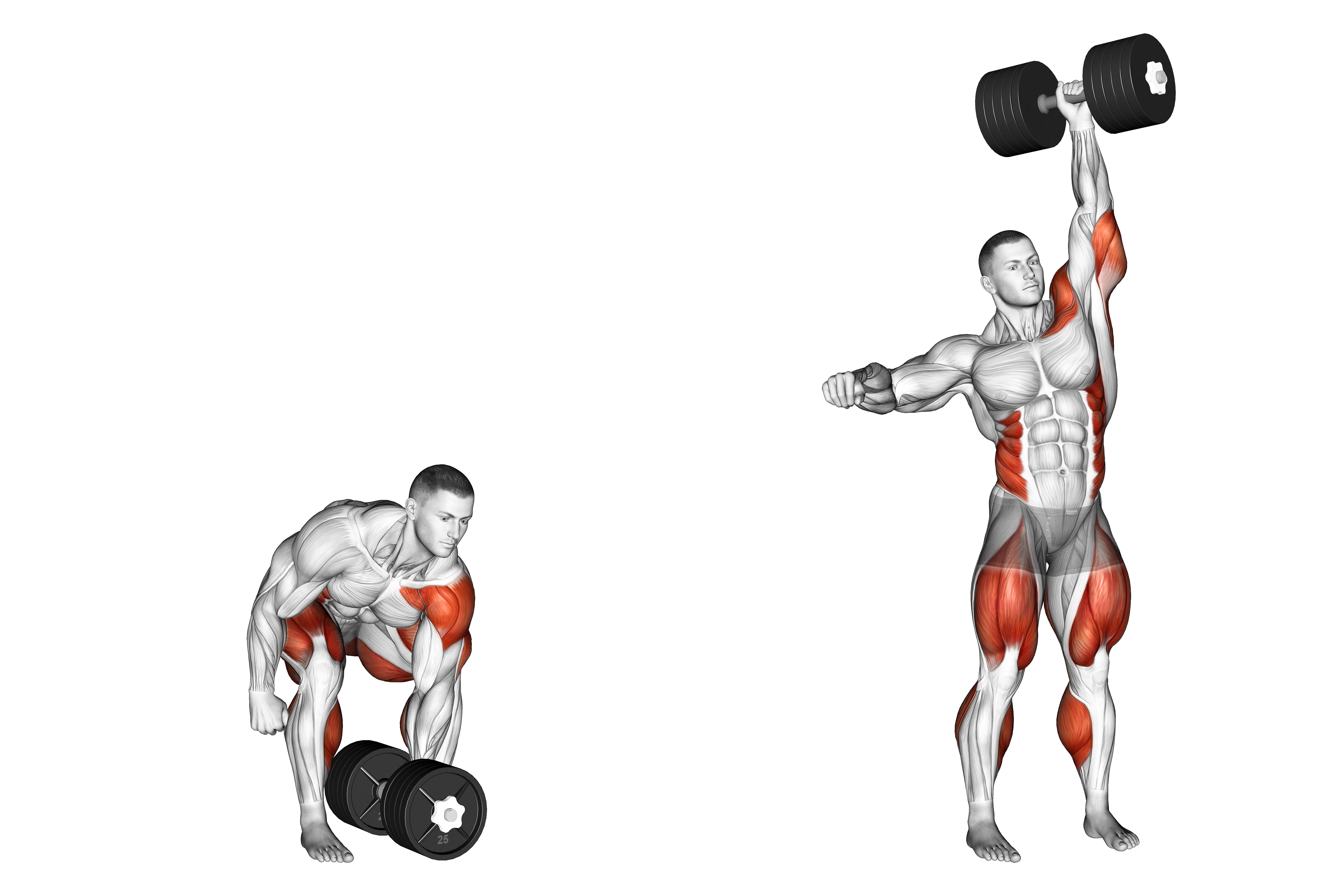 Strongman Dumbbell One Arm Clean And Jerk Weightlifting Max