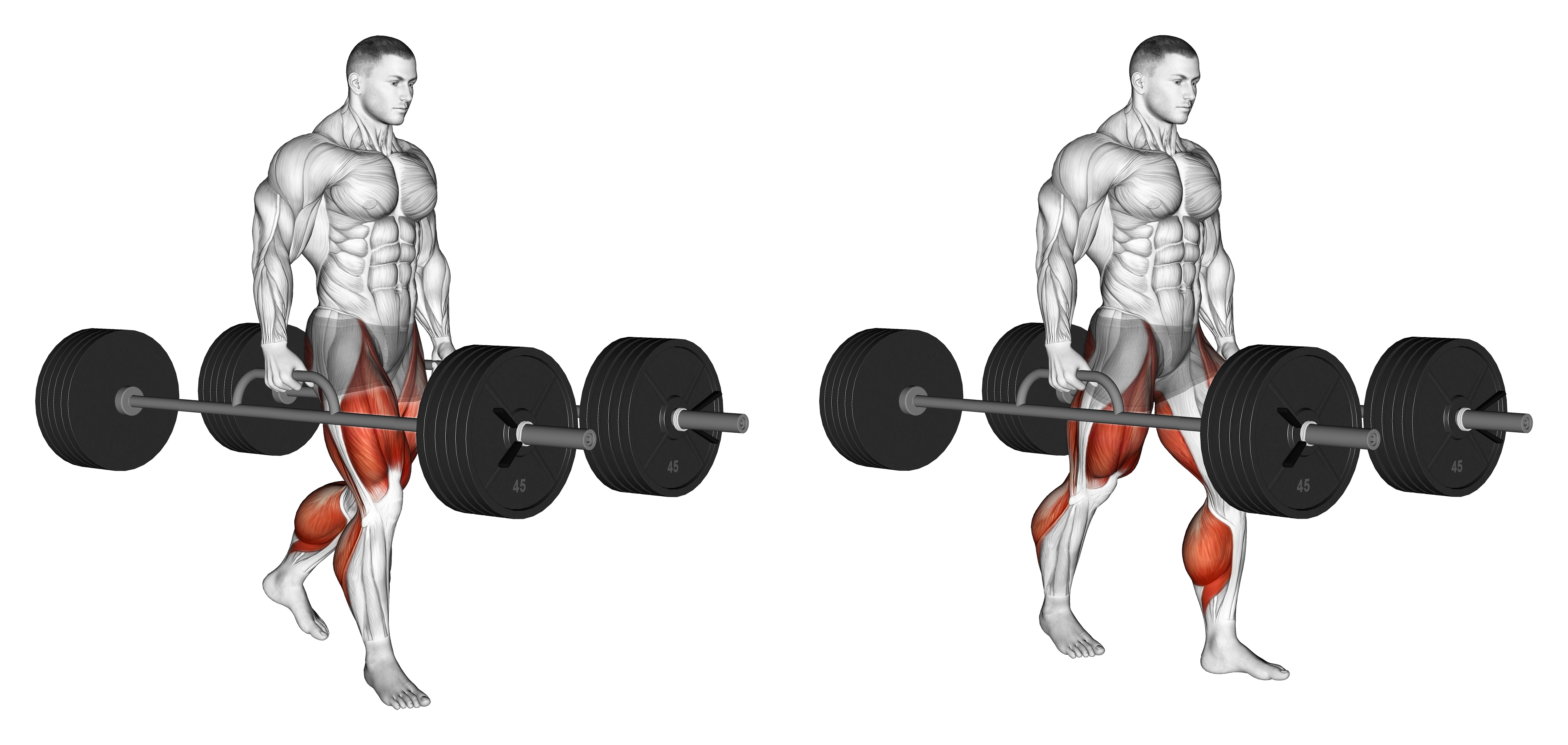 Strongman Barbell Farmers Walk Weightlifting Max
