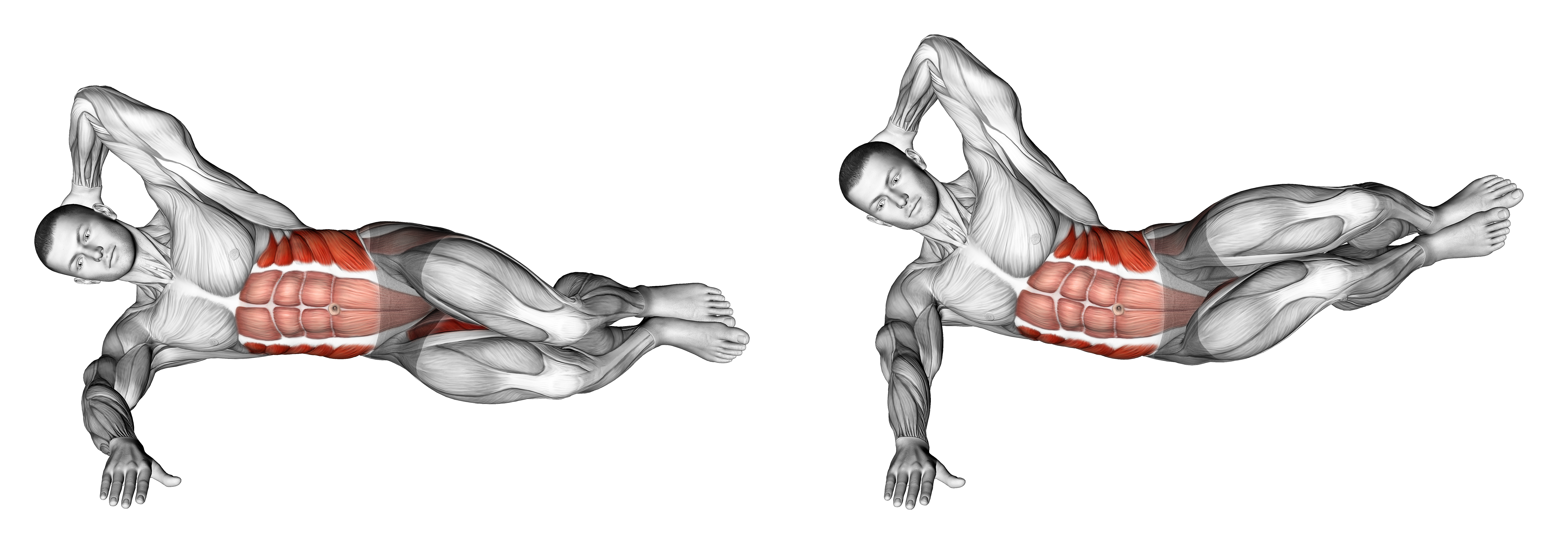 Oblique Crunches With Bent Knee Leg Lift Waist Max