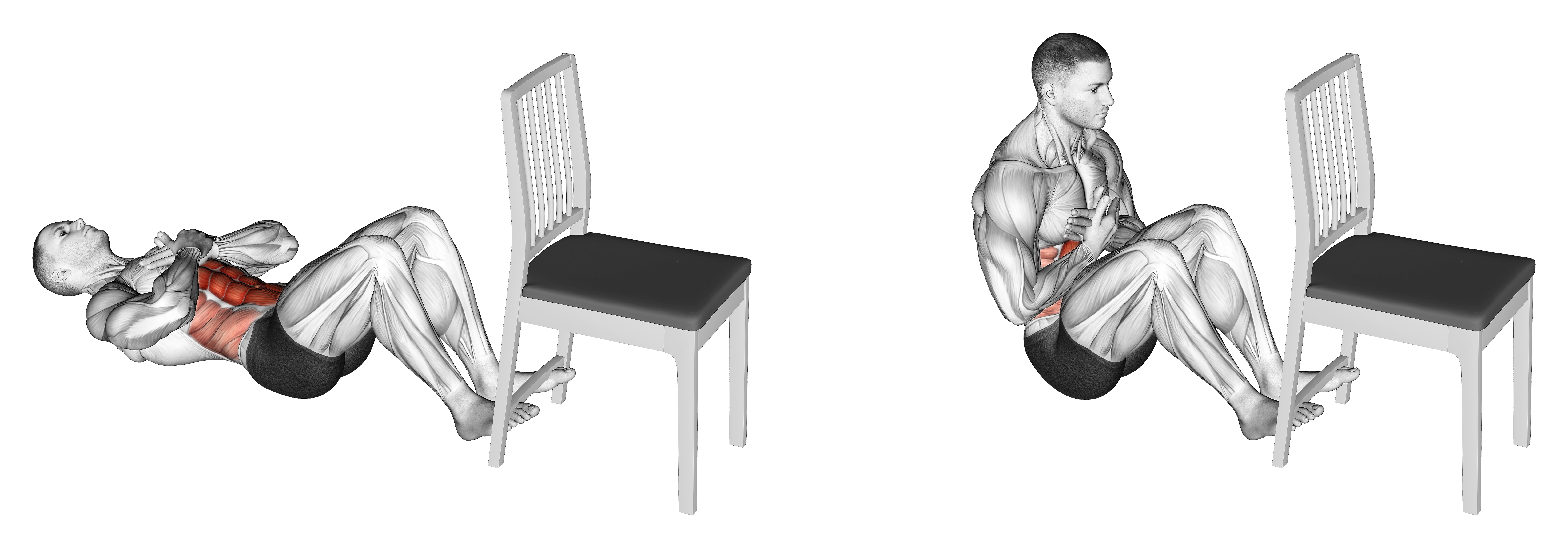 Sit Up With Chair Assisted