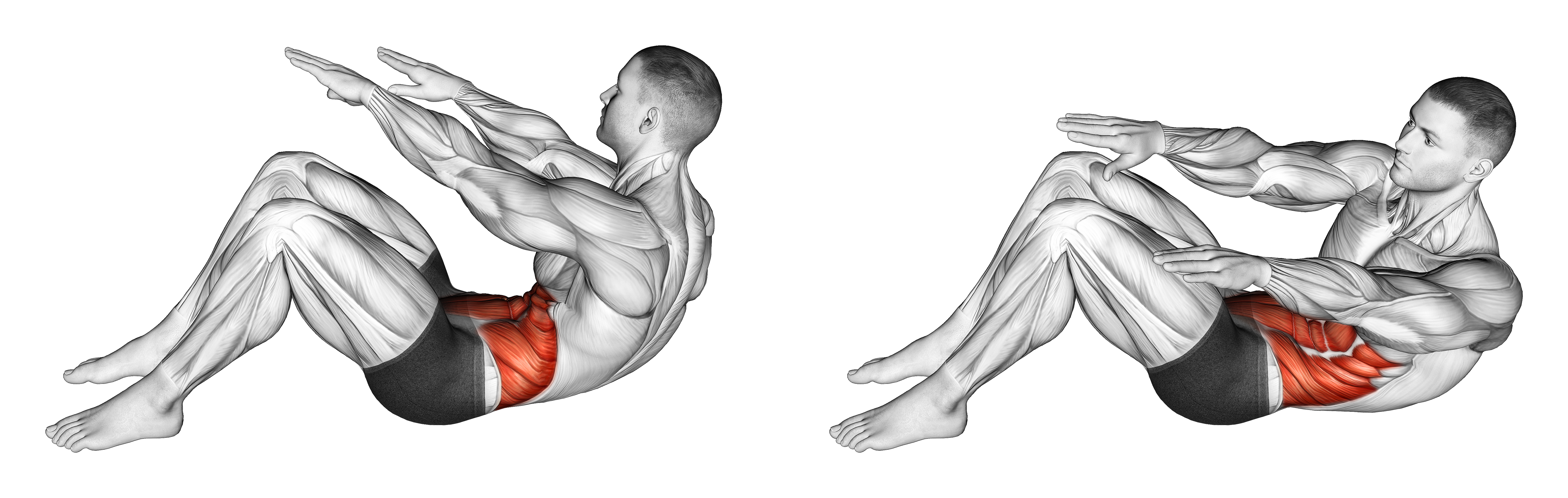 Twisting Crunch (straight Arms)