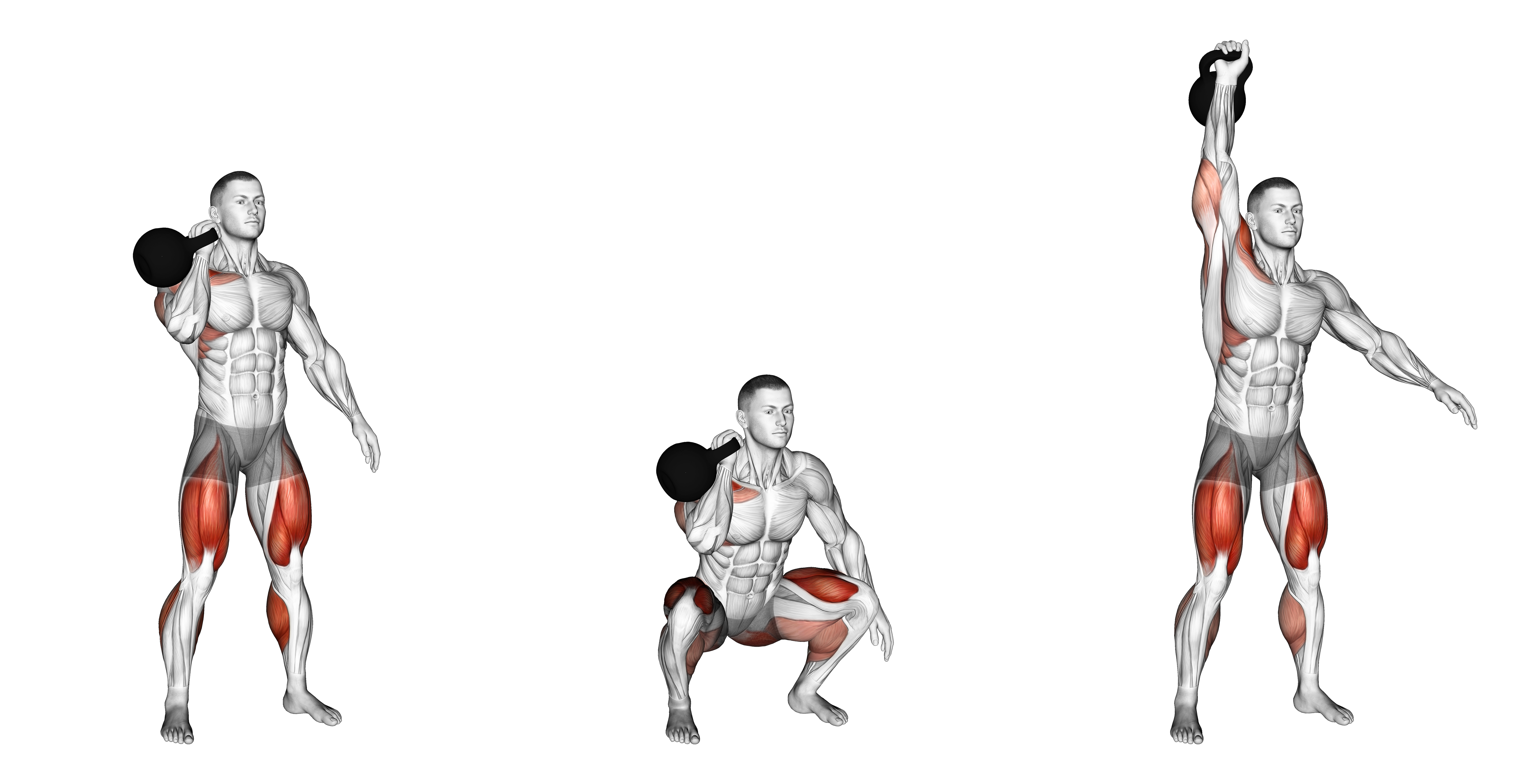 Kettlebell One Arm Thruster Weightlifting Max