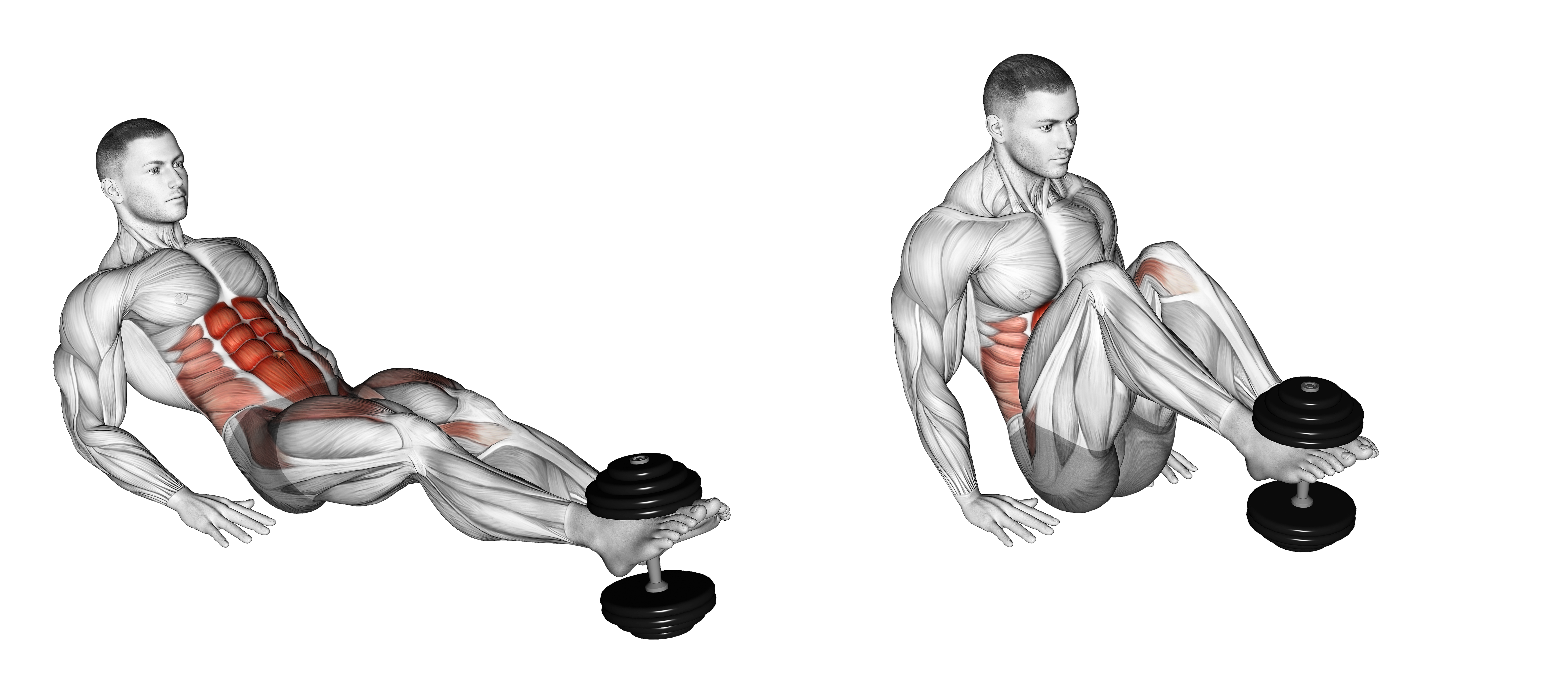 Weighted Seated Tuck Crunch On Floor