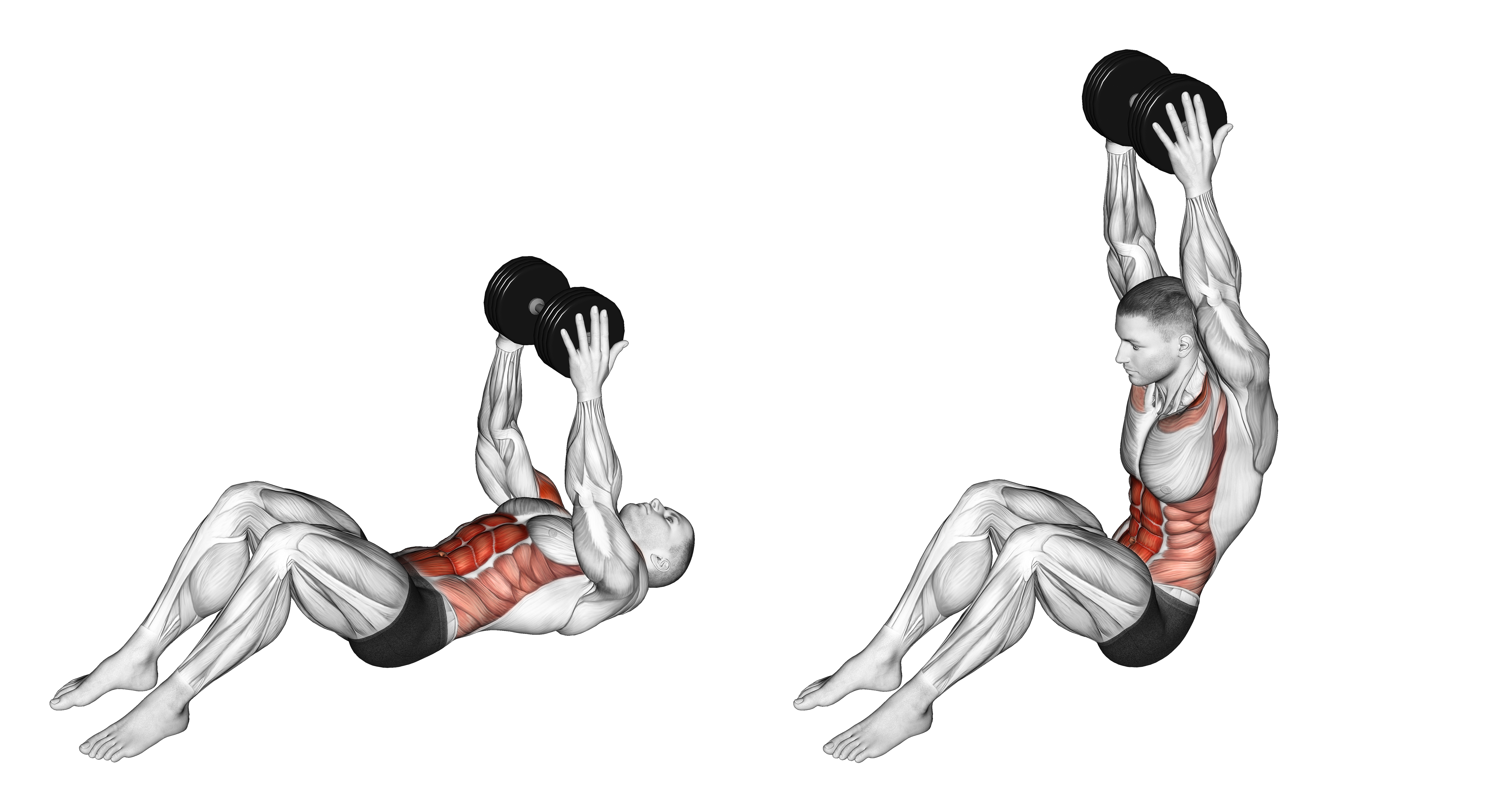 Dumbbell Overhead Sit Up