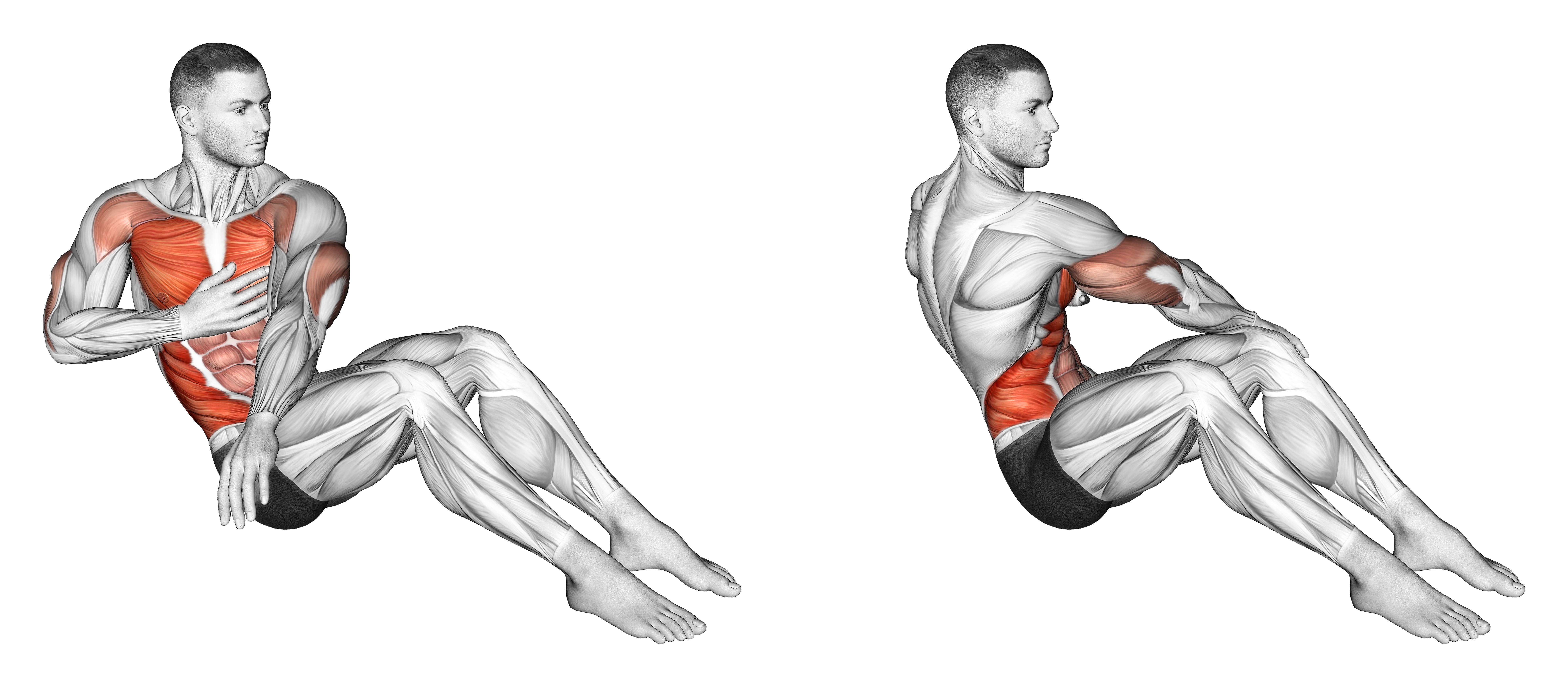 V Sit Cross Punch
