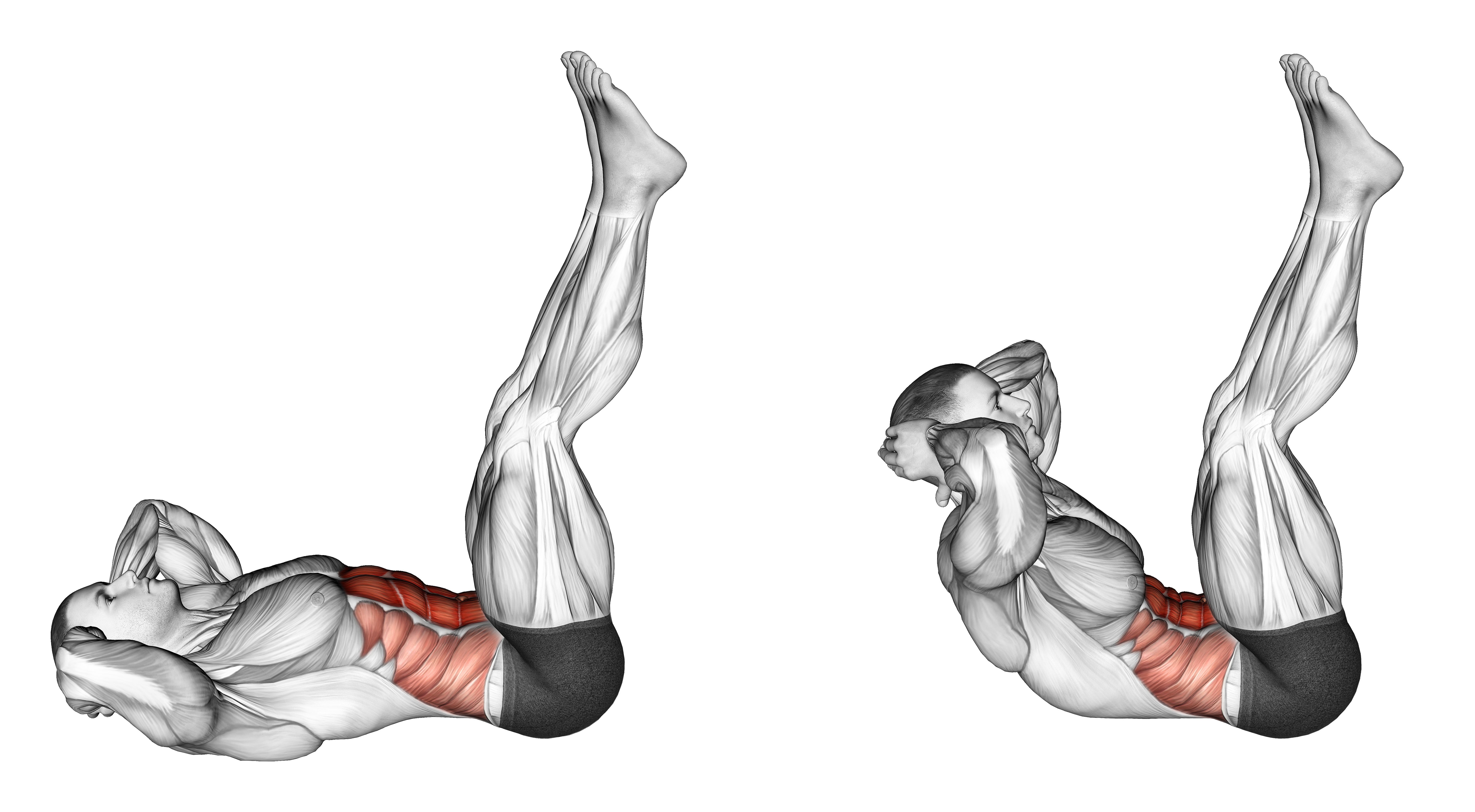 Lying Crunch (straight Legs)